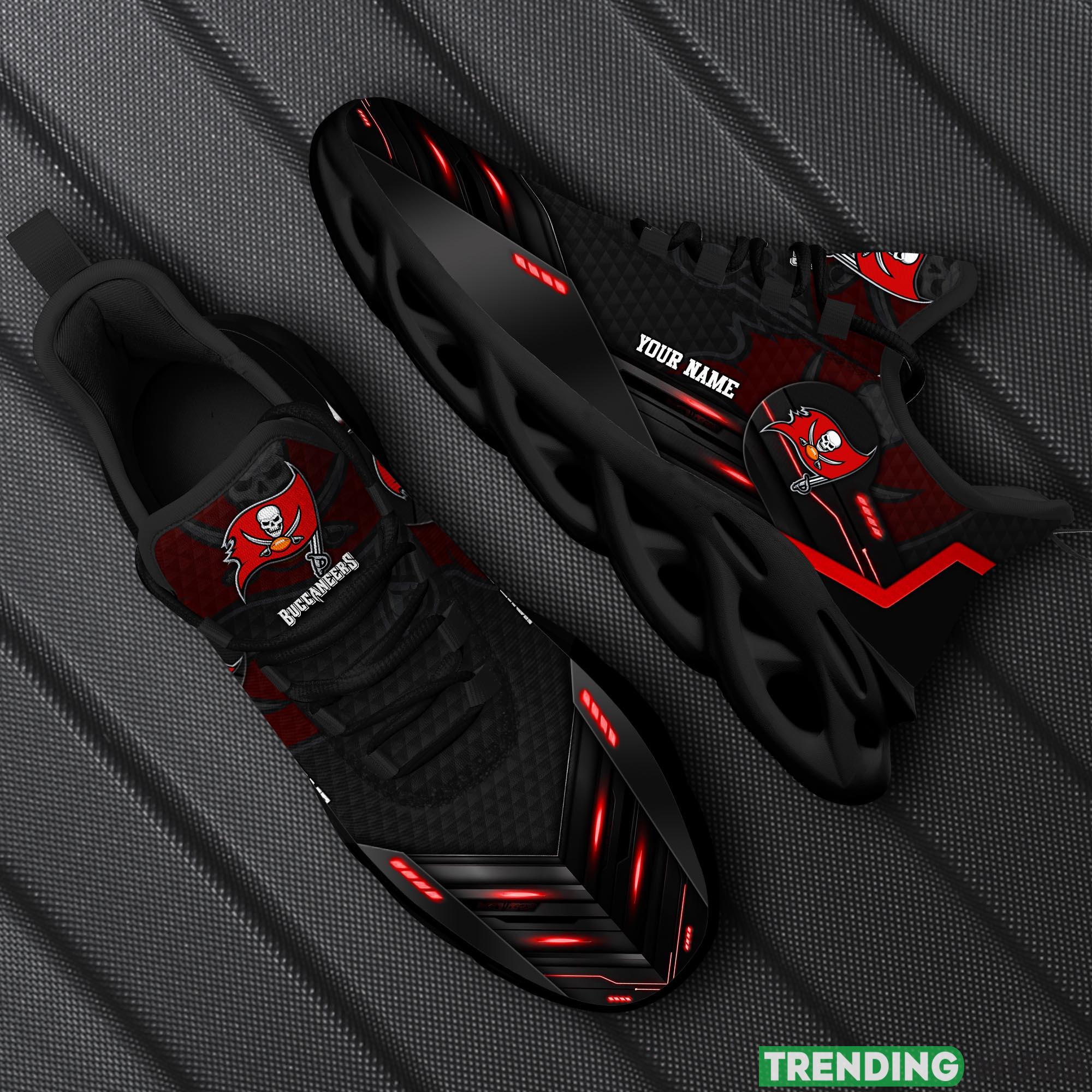 Tampa Bay Buccaneers NFL Sport Black Max Soul Shoes Custom Name Running Sneakers For Fans Gift - Tampa Bay Buccaneers-Personalized NFL Sport Black Max Soul Shoes_1 Tampa Bay Buccaneers NFL Sport Black Max Soul Shoes Custom Name Running Sneakers For Fans Gift - Tampa Bay Buccaneers-Personalized NFL Sport Black Max Soul Shoes_1