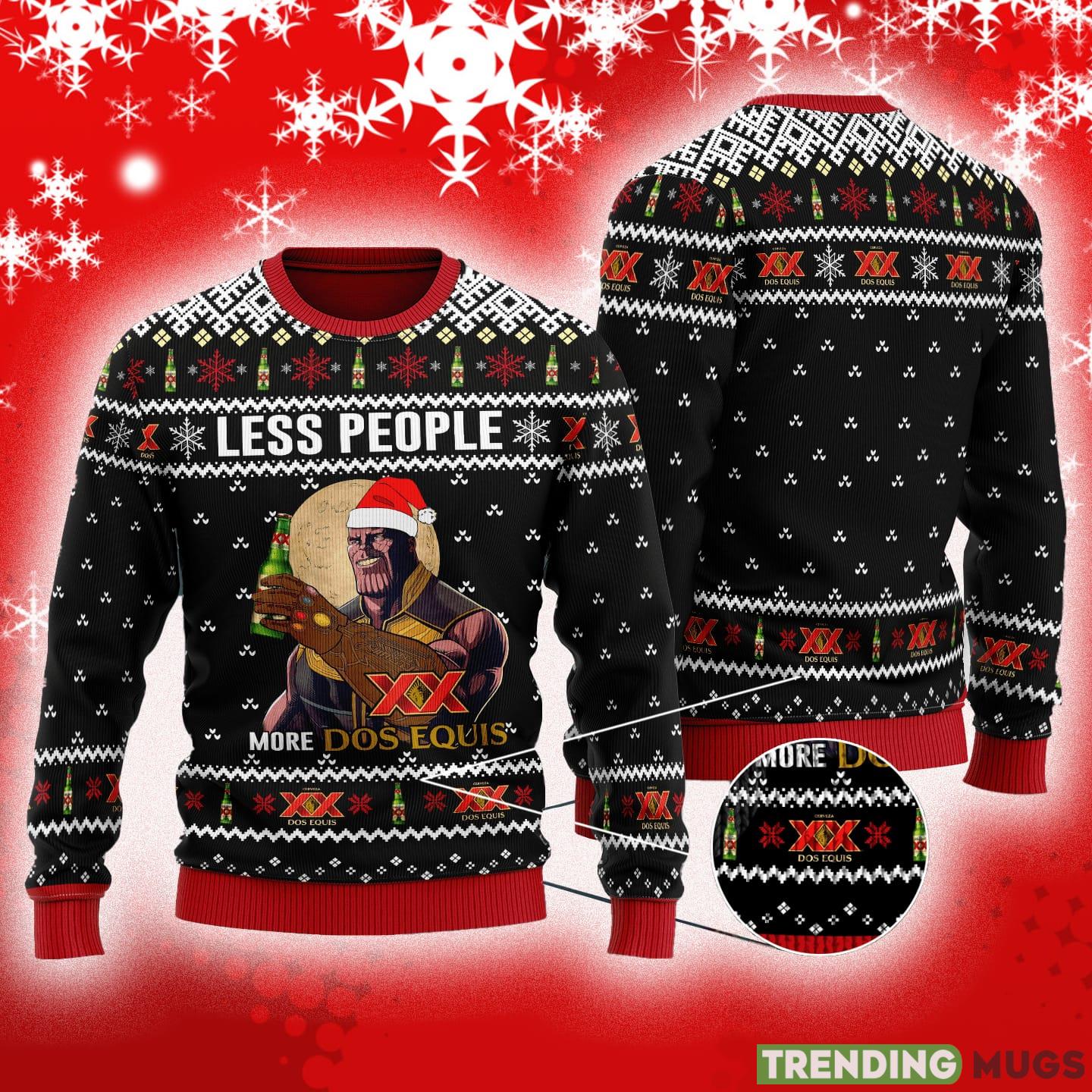 Thanos Less People More Dos Equis Ugly Christmas Sweater For Men And Women Gift - Thanos Less People More Dos Equis Ugly Christmas Sweater For Men And Women Gift Thanos Less People More Dos Equis Ugly Christmas Sweater For Men And Women Gift - Thanos Less People More Dos Equis Ugly Christmas Sweater For Men And Women Gift
