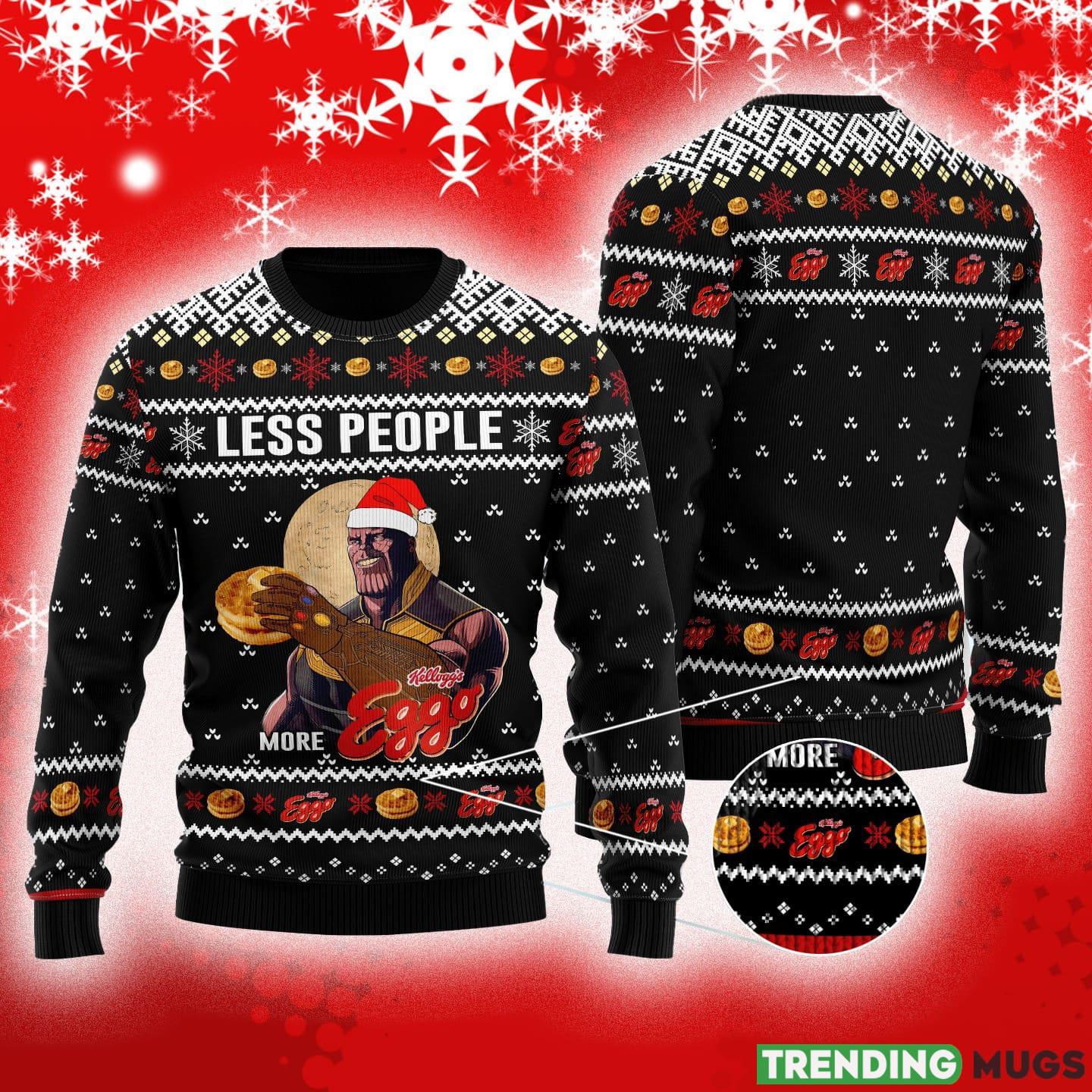 Thanos Less People More Eggo Ugly Christmas Sweater For Men And Women Gift - Thanos Less People More Eggo Ugly Christmas Sweater For Men And Women Gift Thanos Less People More Eggo Ugly Christmas Sweater For Men And Women Gift - Thanos Less People More Eggo Ugly Christmas Sweater For Men And Women Gift