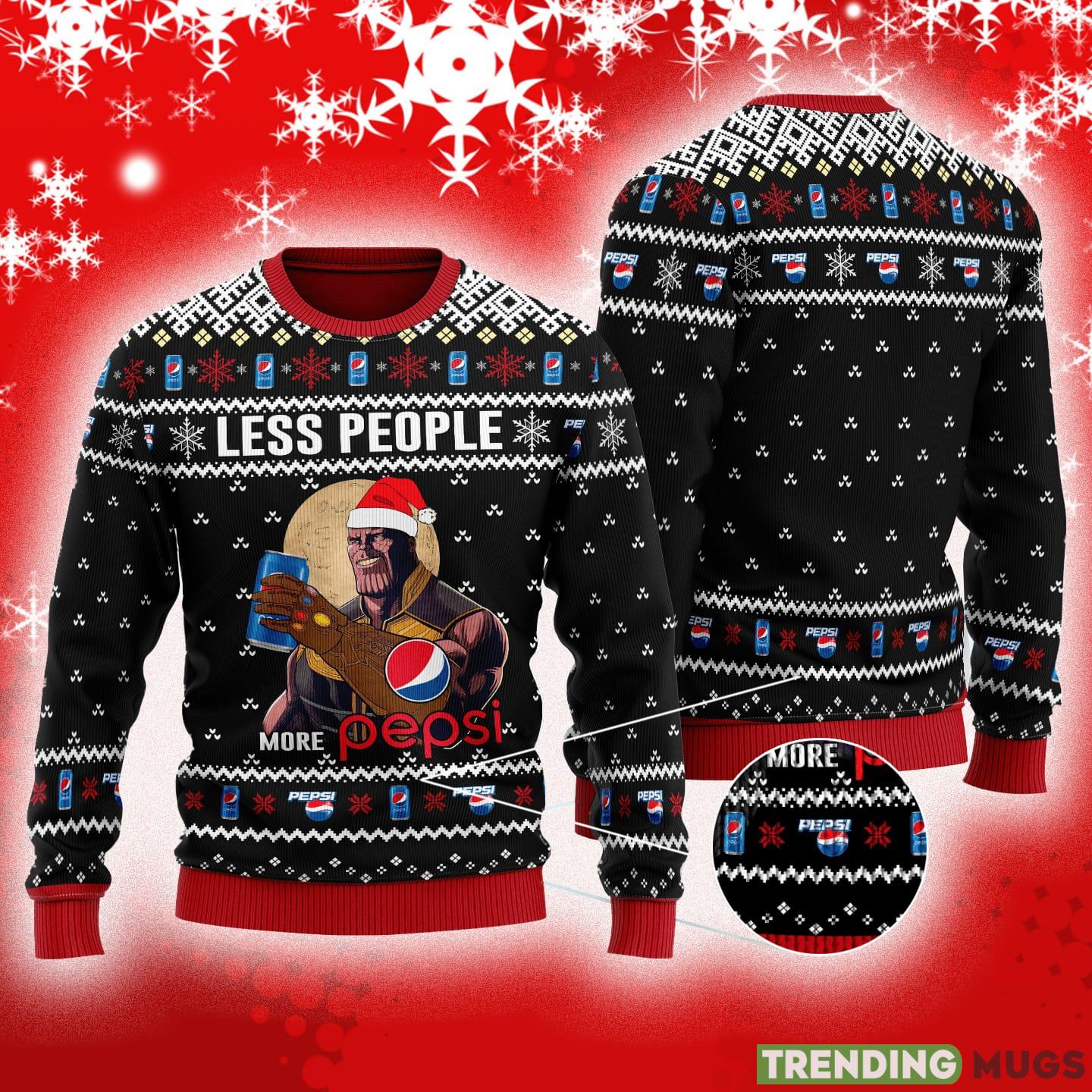 Thanos Less People More Pepsi Ugly Christmas Sweater For Men And Women Gift - Thanos Less People More Pepsi Ugly Christmas Sweater For Men And Women Gift Thanos Less People More Pepsi Ugly Christmas Sweater For Men And Women Gift - Thanos Less People More Pepsi Ugly Christmas Sweater For Men And Women Gift