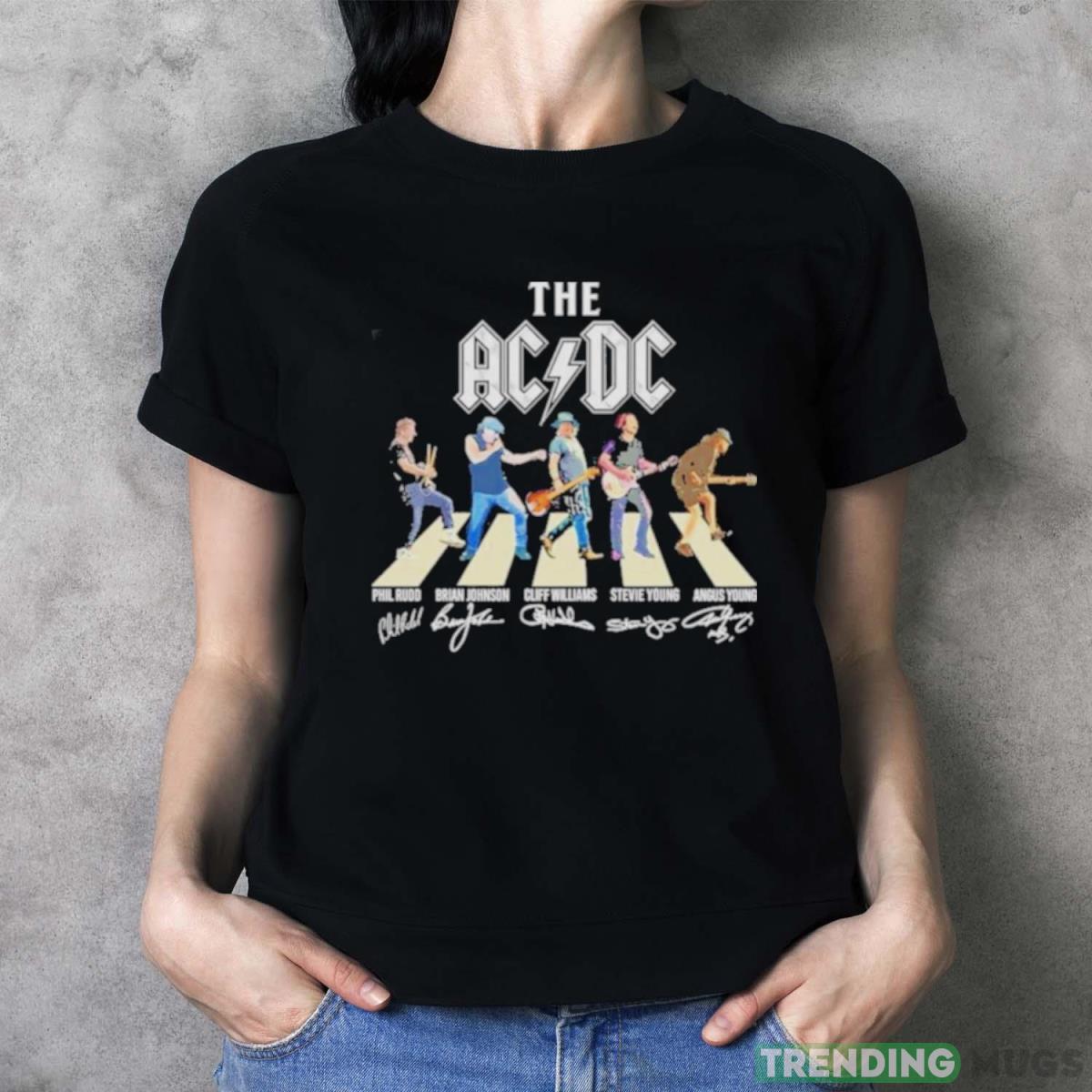 The AC DC Band Abbey Road Signatures Shirt Dark Shirt The AC DC Band Abbey Road Signatures Shirt Dark Shirt