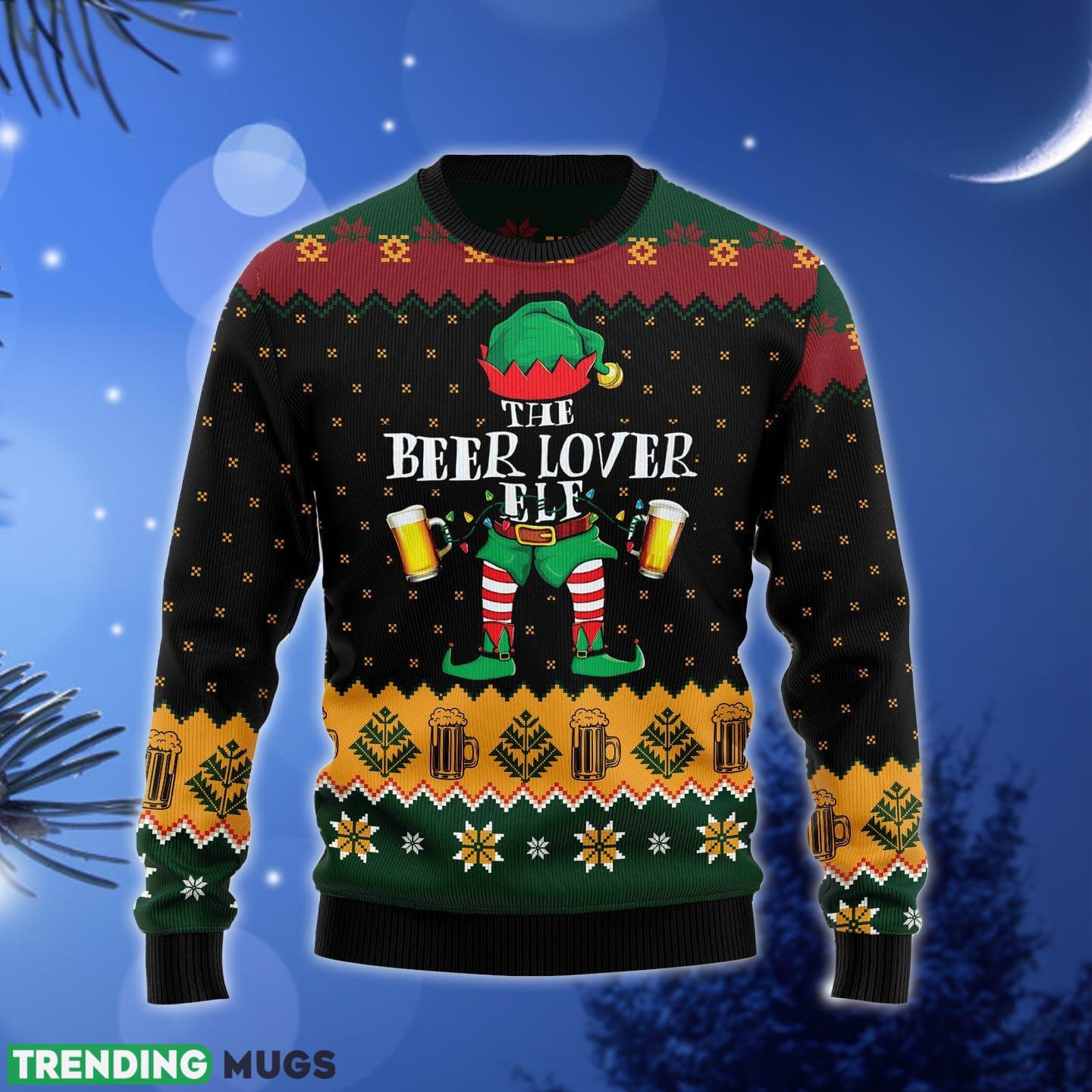 The Beer Lover Elf Ugly Christmas Sweater Gift Men Women - The Beer Lover Elf HT081220 Ugly Christmas Sweater unisex womens & mens, couples matching, friends, funny family ugly christmas holiday sweater gifts (plus size available)_1 The Beer Lover Elf Ugly Christmas Sweater Gift Men Women - The Beer Lover Elf HT081220 Ugly Christmas Sweater unisex womens & mens, couples matching, friends, funny family ugly christmas holiday sweater gifts (plus size available)_1