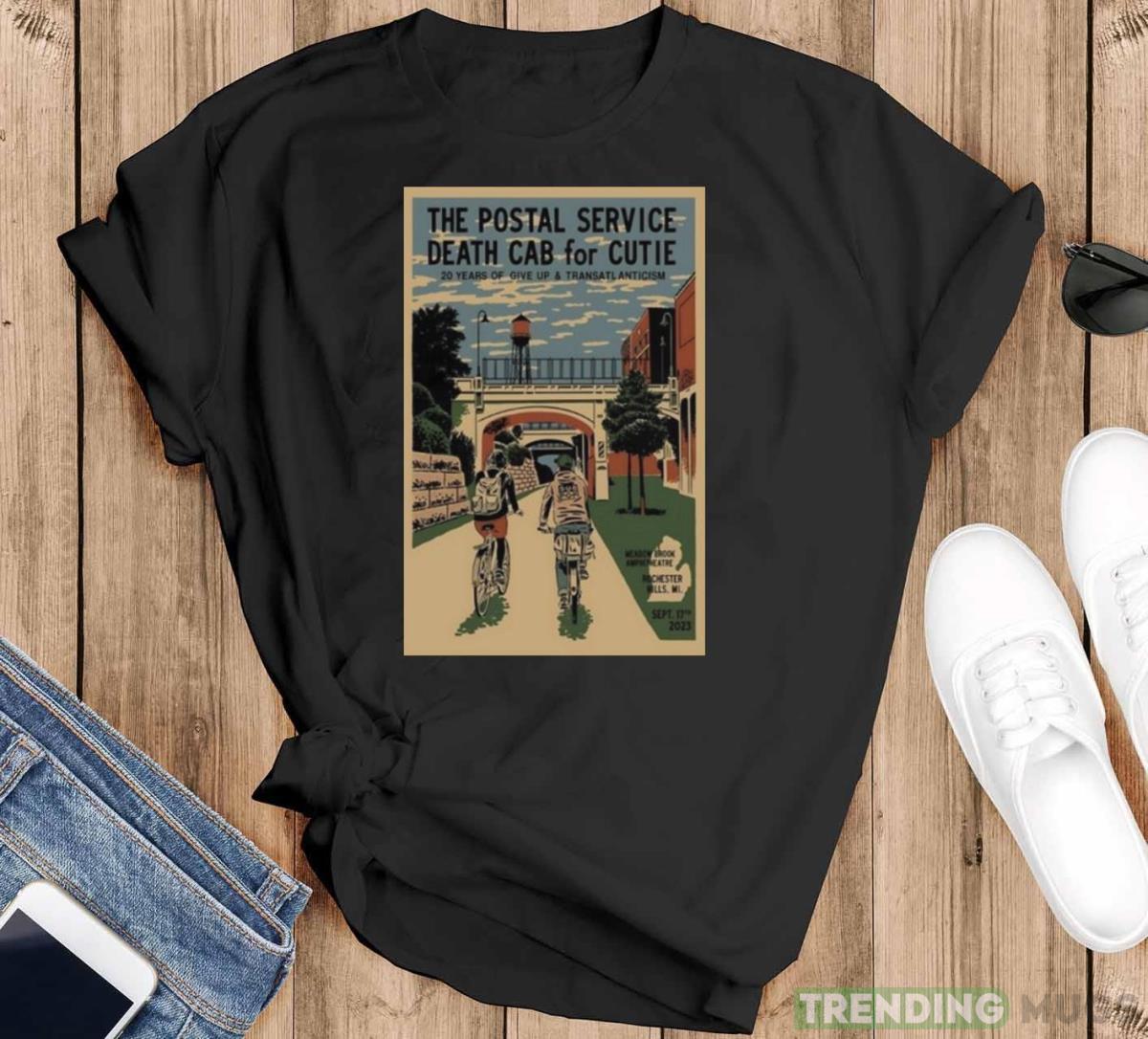 The Postal Service and Death Cab for Cutie Meadow Brook Amphitheatre Rochester Hills MI Sept 17 2023 T Shirt - Black T-Shirt The Postal Service and Death Cab for Cutie Meadow Brook Amphitheatre Rochester Hills MI Sept 17 2023 T Shirt - Black T-Shirt