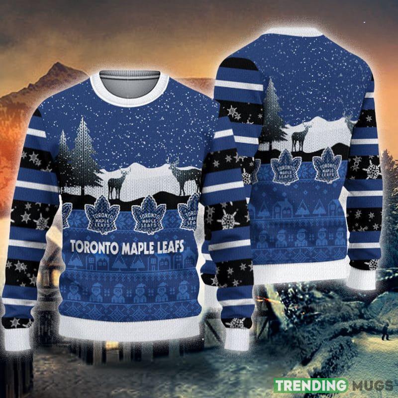 Toronto Maple Leafs Christmas Reindeers Pattern Knitted Ugly Christmas Sweater AOP Gift For Men And Women - Toronto Maple Leafs Christmas Reindeers Pattern Knitted Ugly Christmas Sweater AOP Gift For Men And Women Toronto Maple Leafs Christmas Reindeers Pattern Knitted Ugly Christmas Sweater AOP Gift For Men And Women - Toronto Maple Leafs Christmas Reindeers Pattern Knitted Ugly Christmas Sweater AOP Gift For Men And Women