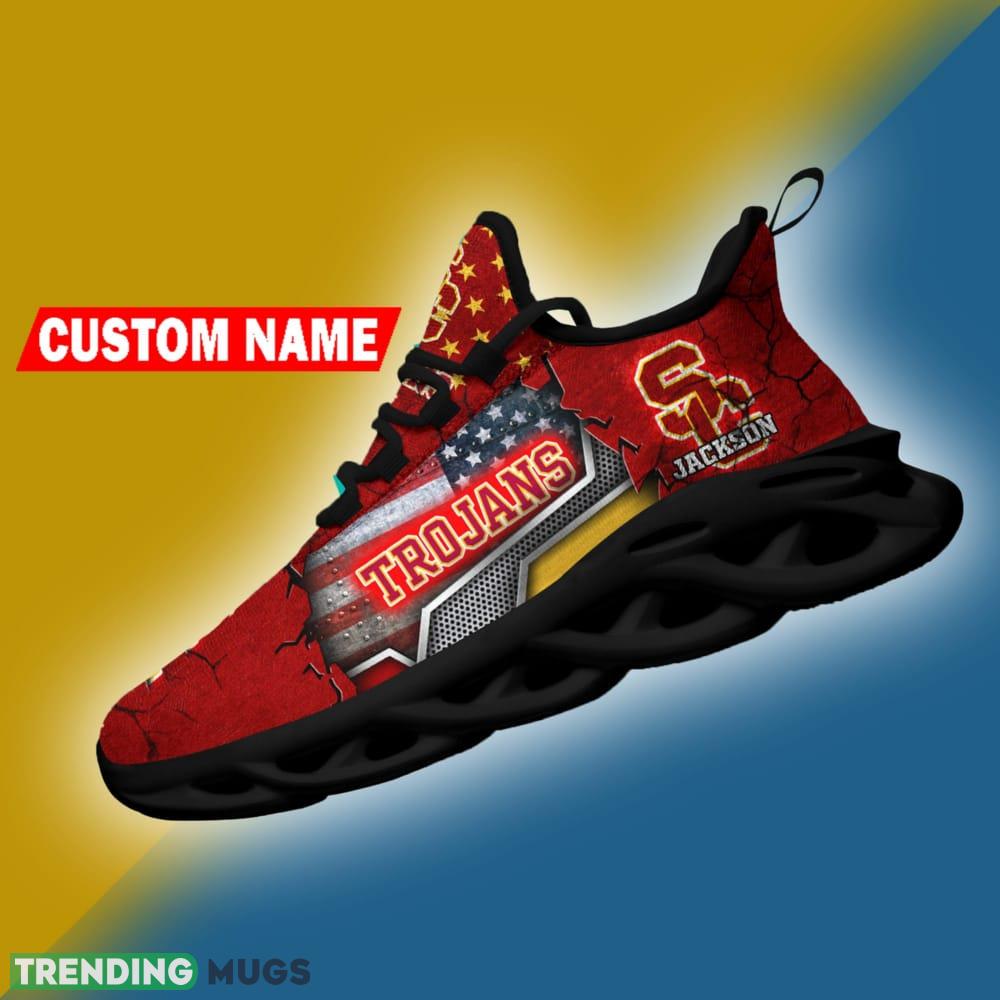 USC Trojans NCAA Sport Sneakers Flag Pattern Max Soul Shoes Personalized Max Soul USC Trojans NCAA Sport Sneakers Flag Pattern Max Soul Shoes Personalized Max Soul