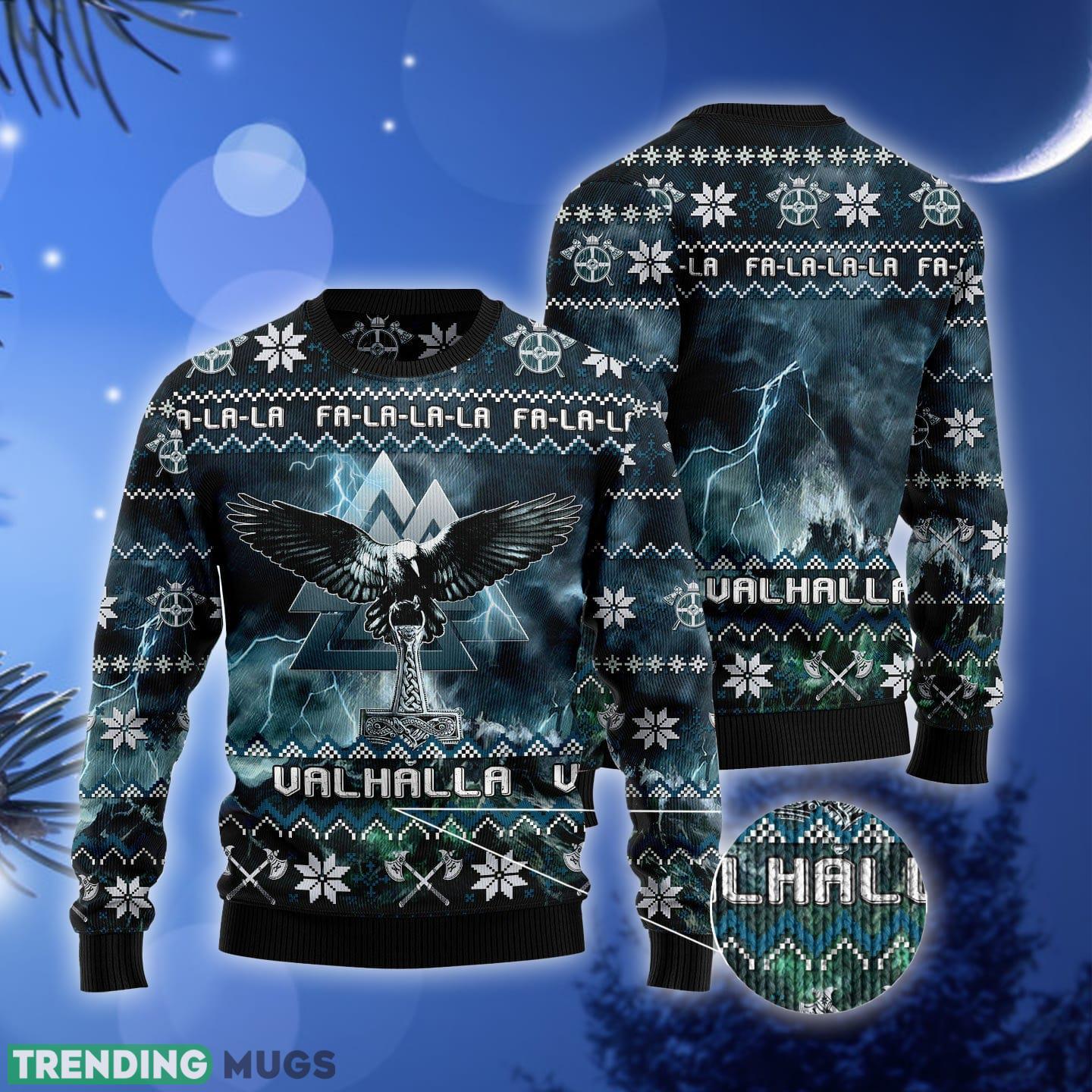 Viking Symbol Ugly Christmas Sweater Gift Men Women 3D Sweater Viking Symbol Ugly Christmas Sweater Gift Men Women 3D Sweater