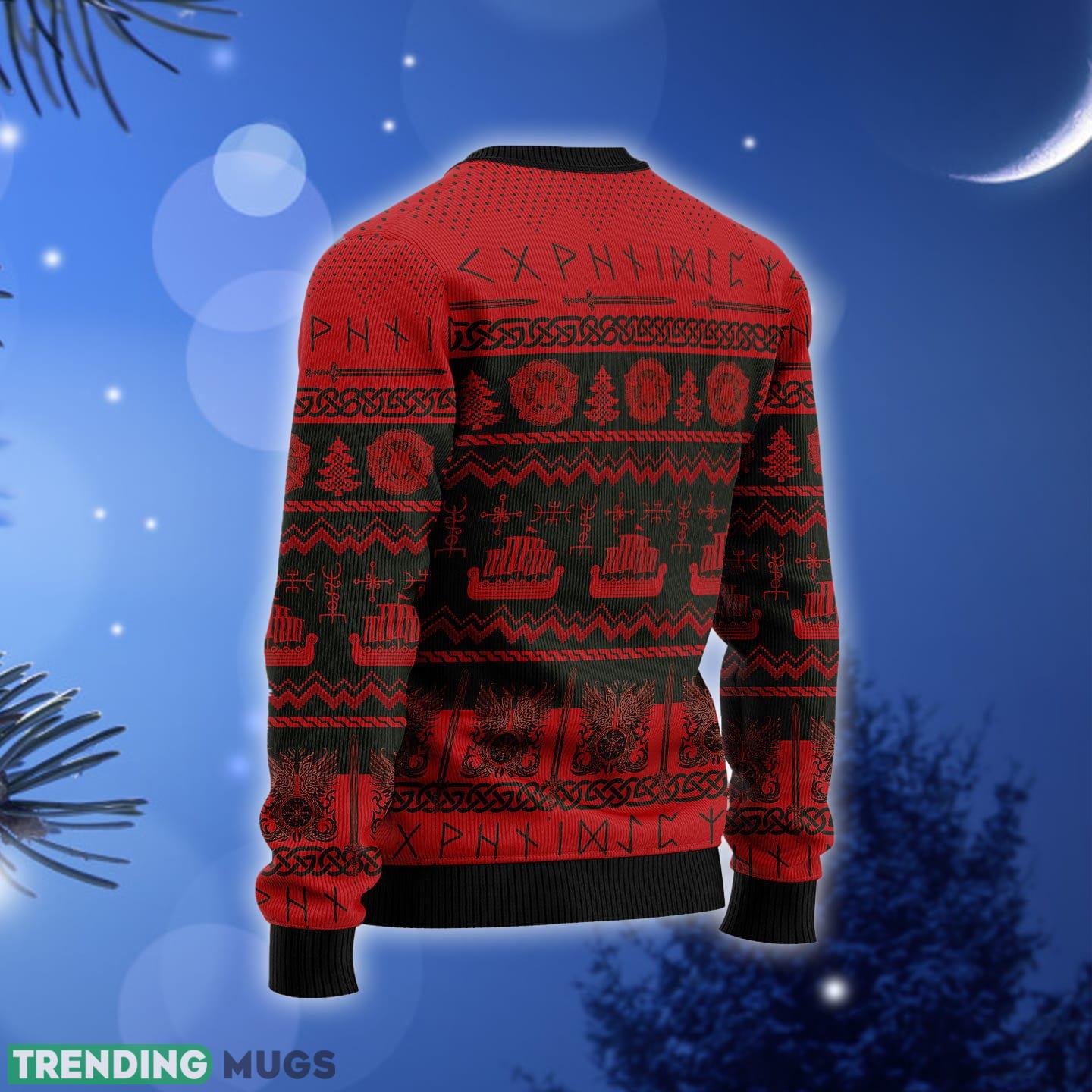 Viking Vegvisir Ugly Christmas Sweater Gift Men Women 3D Sweater Viking Vegvisir Ugly Christmas Sweater Gift Men Women 3D Sweater