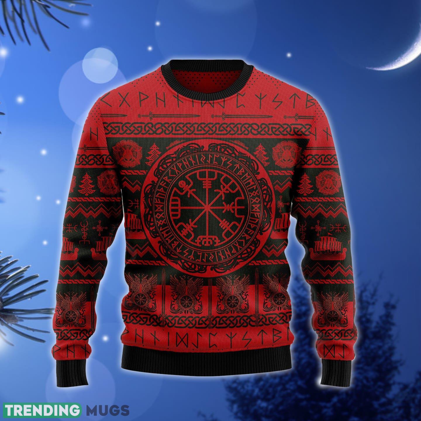 Viking Vegvisir Ugly Christmas Sweater Gift Men Women - Viking Vegvisir G5128 - Ugly Christmas Sweater unisex womens & mens, couples matching, friends, funny family sweater gifts (plus size available)_1 Viking Vegvisir Ugly Christmas Sweater Gift Men Women - Viking Vegvisir G5128 - Ugly Christmas Sweater unisex womens & mens, couples matching, friends, funny family sweater gifts (plus size available)_1