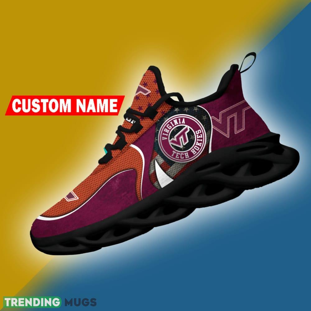 Virginia Tech Hokies NCAA Logo Flag Running Shoes Personalized Max Soul Sneakers Max Soul Virginia Tech Hokies NCAA Logo Flag Running Shoes Personalized Max Soul Sneakers Max Soul
