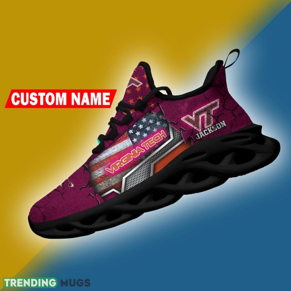 Virginia Tech Hokies NCAA Sport Sneakers Flag Pattern Max Soul Shoes Personalized Max Soul Virginia Tech Hokies NCAA Sport Sneakers Flag Pattern Max Soul Shoes Personalized Max Soul