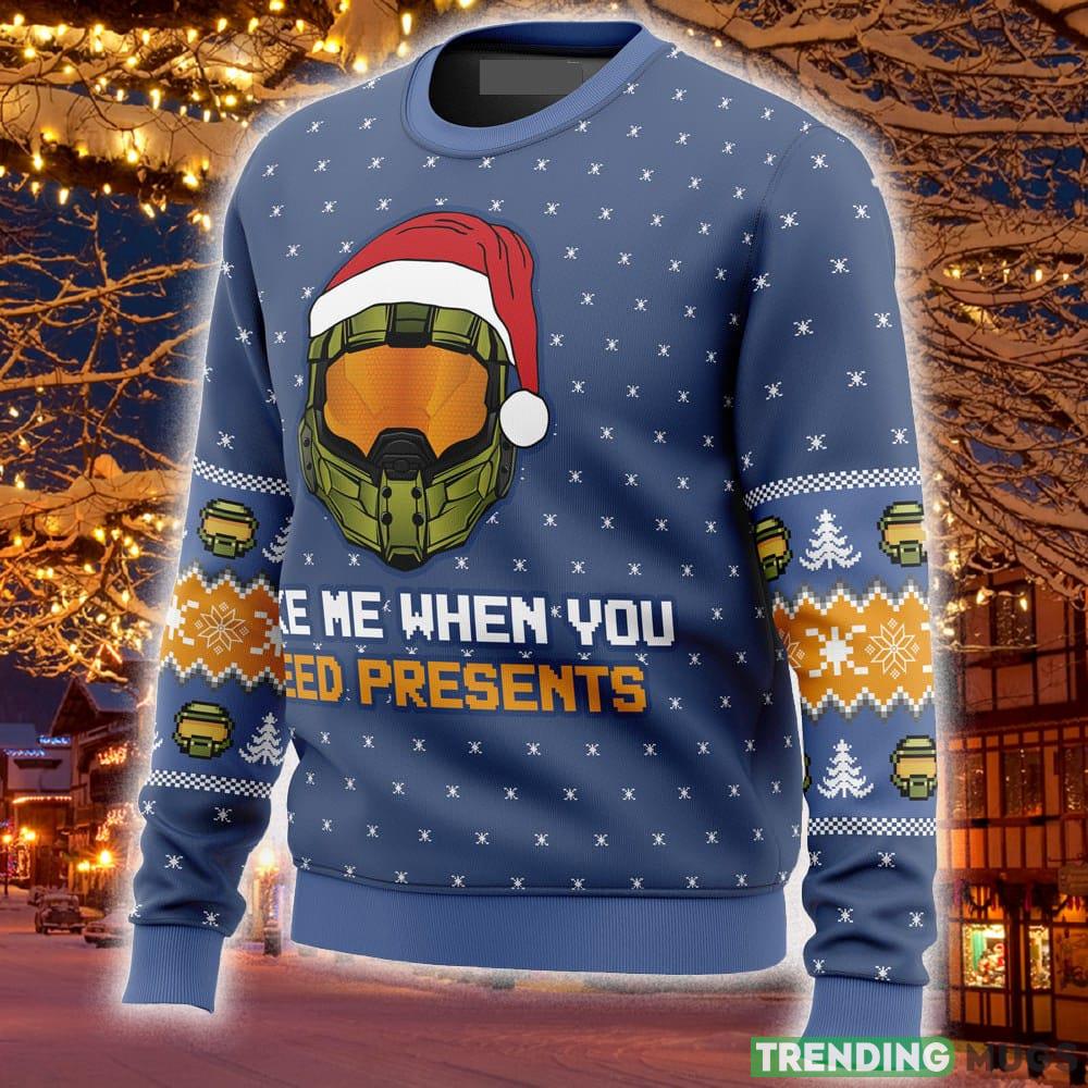 Wake Me When You Need Presents Halo Ugly Christmas 3D Sweater Gift For Men And Women 3D Sweater Wake Me When You Need Presents Halo Ugly Christmas 3D Sweater Gift For Men And Women 3D Sweater
