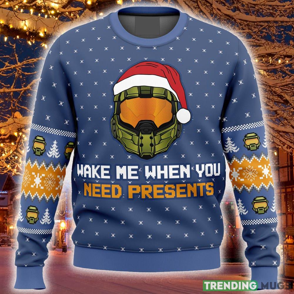 Wake Me When You Need Presents Halo Ugly Christmas 3D Sweater Gift For Men And Women - Wake Me When You Need Presents Halo Ugly Christmas Sweater Woolen Christmas_1 Wake Me When You Need Presents Halo Ugly Christmas 3D Sweater Gift For Men And Women - Wake Me When You Need Presents Halo Ugly Christmas Sweater Woolen Christmas_1