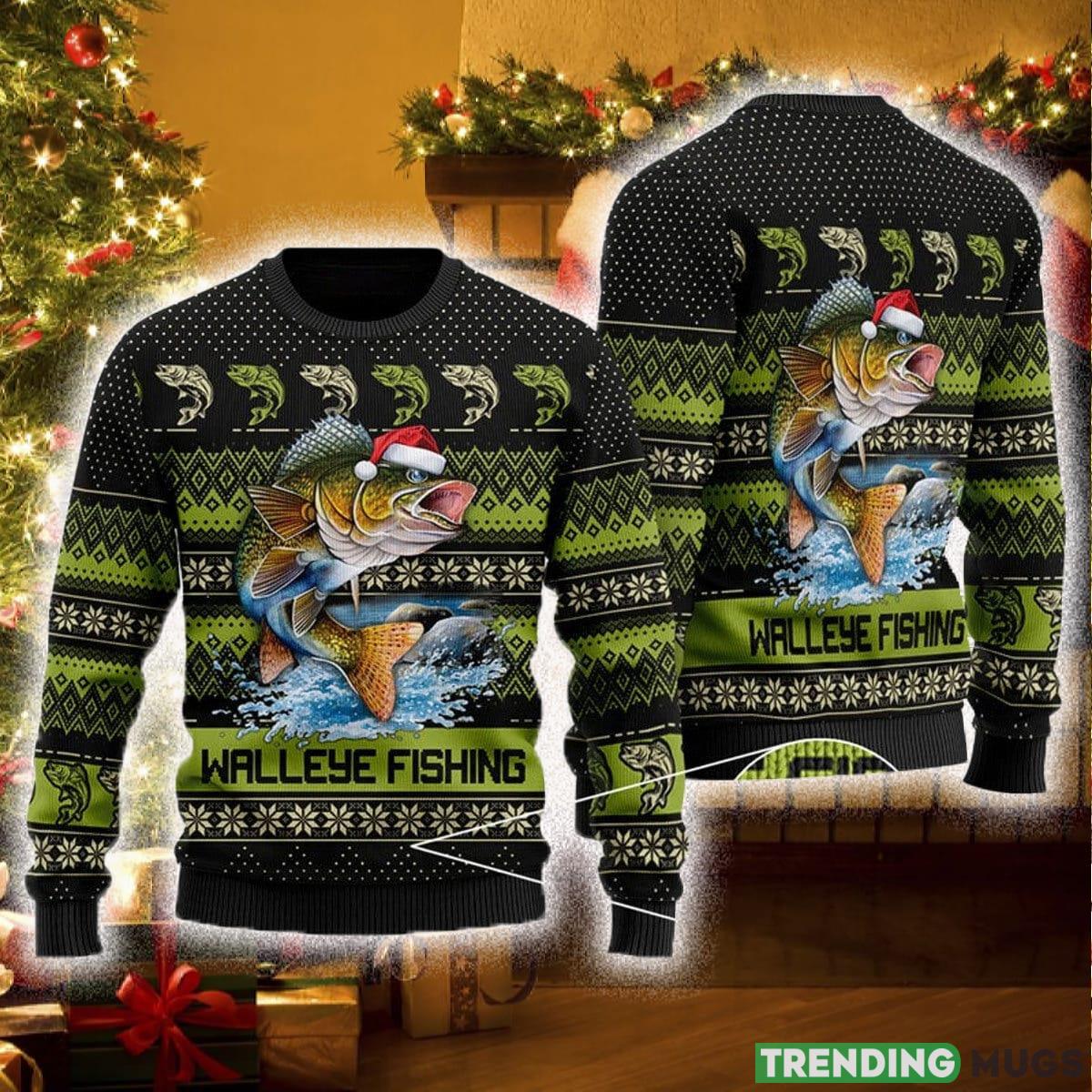 Walleye Fishing Ugly Christmas Sweater For Men And Women - Walleye Fishing Ugly Christmas Sweater For Men And Women Walleye Fishing Ugly Christmas Sweater For Men And Women - Walleye Fishing Ugly Christmas Sweater For Men And Women