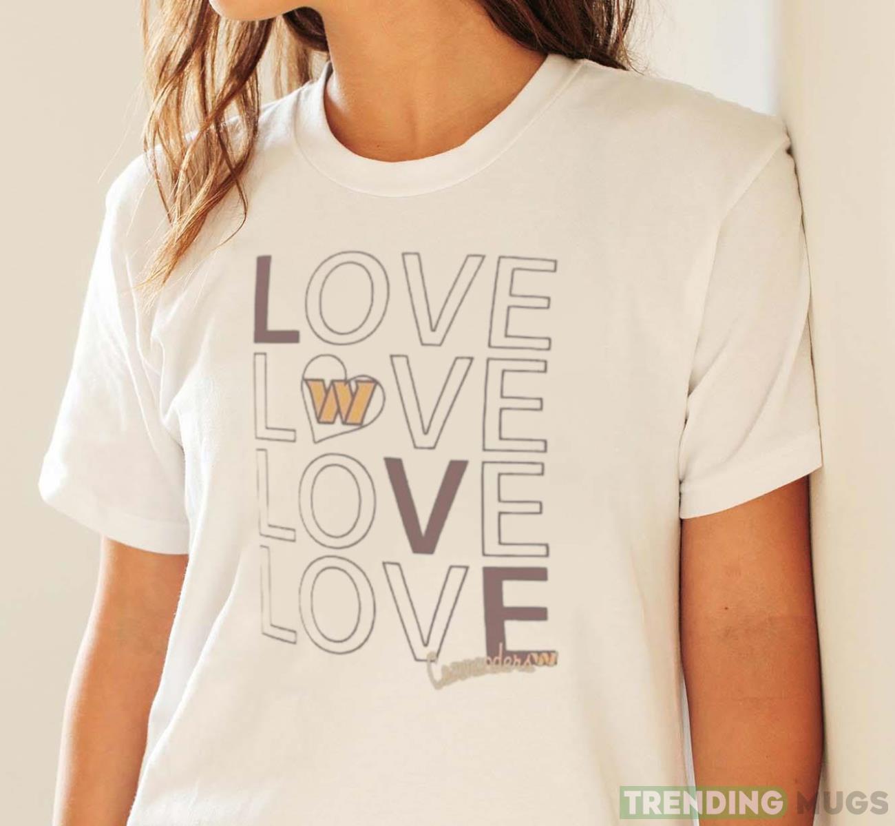 Washington Commanders G III Love Graphic T Shirt Light Shirt Washington Commanders G III Love Graphic T Shirt Light Shirt