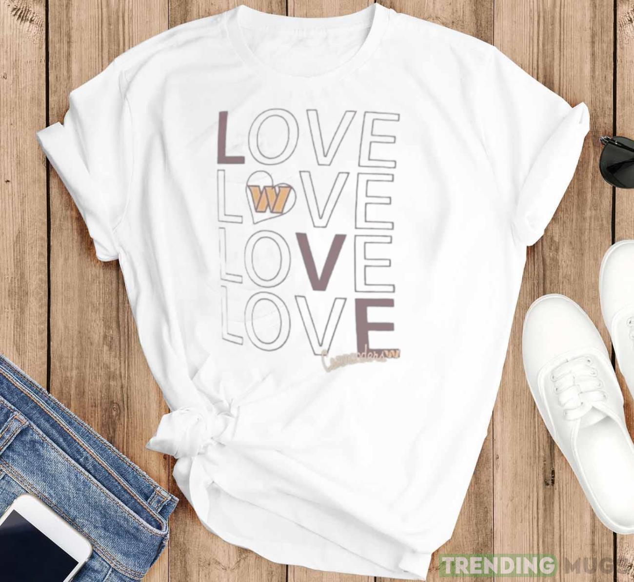 Washington Commanders G III Love Graphic T Shirt Light Shirt Washington Commanders G III Love Graphic T Shirt Light Shirt