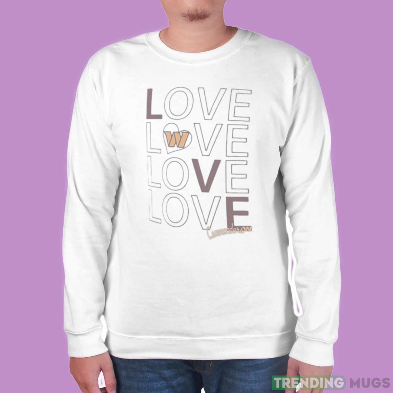 Washington Commanders G III Love Graphic T Shirt Light Shirt Washington Commanders G III Love Graphic T Shirt Light Shirt