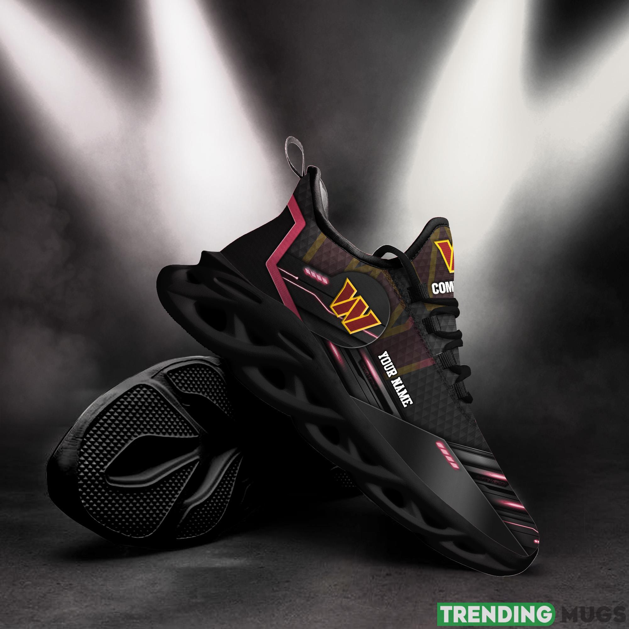 Washington Commanders NFL Sport Black Max Soul Shoes Custom Name Running Sneakers For Fans Gift Max Soul Washington Commanders NFL Sport Black Max Soul Shoes Custom Name Running Sneakers For Fans Gift Max Soul