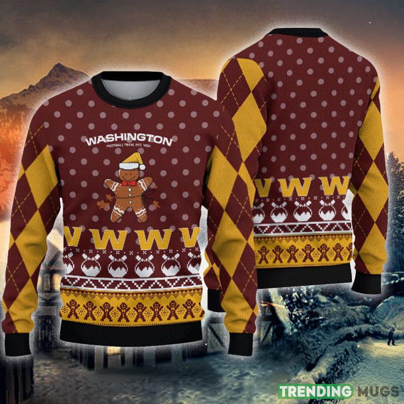 Washington Football Team Christmas Gingerbread Man Knitted Ugly Christmas Sweater AOP Gift For Men And Women - Washington Football Team Christmas Gingerbread Man Knitted Ugly Christmas Sweater AOP Gift For Men And Women Washington Football Team Christmas Gingerbread Man Knitted Ugly Christmas Sweater AOP Gift For Men And Women - Washington Football Team Christmas Gingerbread Man Knitted Ugly Christmas Sweater AOP Gift For Men And Women