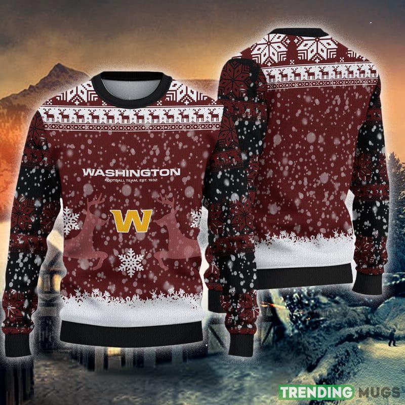Washington Football Team Christmas Reindeer Ugly Christmas Sweater Winter AOP Gift For Fans - Washington Football Team Christmas Reindeer Ugly Christmas Sweater Winter AOP Gift For Fans Washington Football Team Christmas Reindeer Ugly Christmas Sweater Winter AOP Gift For Fans - Washington Football Team Christmas Reindeer Ugly Christmas Sweater Winter AOP Gift For Fans