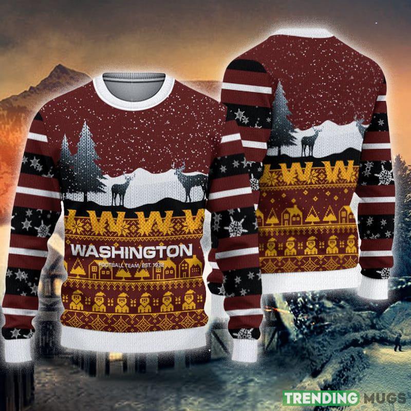 Washington Football Team Christmas Reindeers Pattern Knitted Ugly Christmas Sweater AOP Gift For Men And Women - Washington Football Team Christmas Reindeers Pattern Knitted Ugly Christmas Sweater AOP Gift For Men And Women Washington Football Team Christmas Reindeers Pattern Knitted Ugly Christmas Sweater AOP Gift For Men And Women - Washington Football Team Christmas Reindeers Pattern Knitted Ugly Christmas Sweater AOP Gift For Men And Women