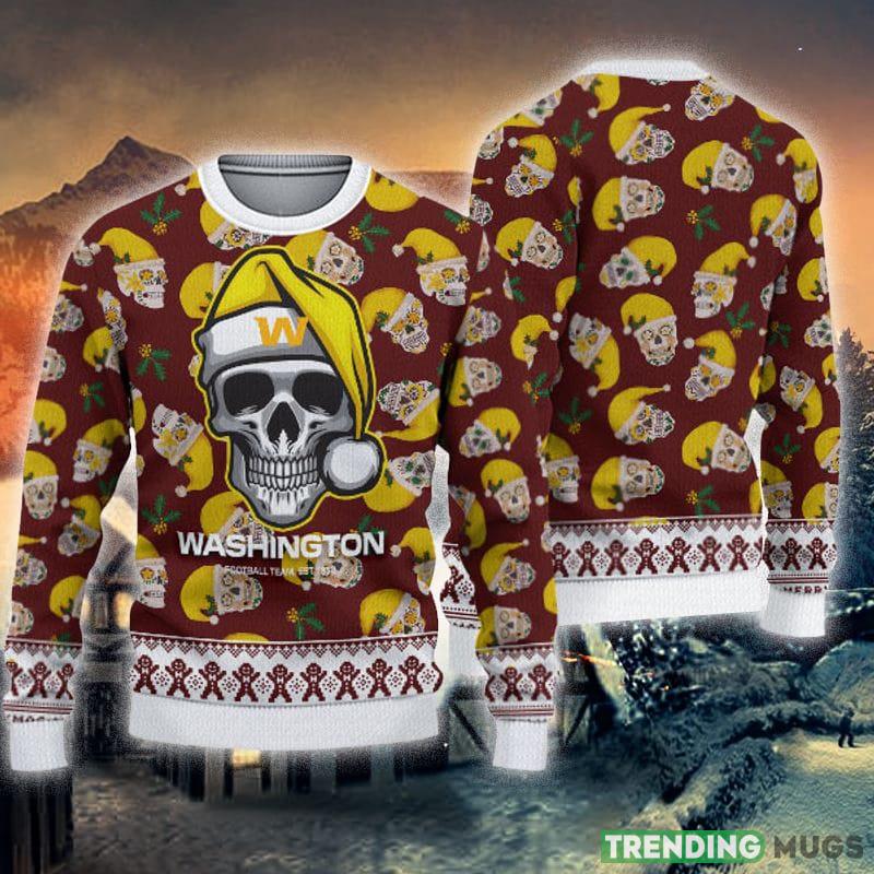 Washington Football Team Christmas Skull Knitted Ugly Christmas Sweater AOP Gift For Men And Women - Washington Football Team Christmas Skull Knitted Ugly Christmas Sweater AOP Gift For Men And Women Washington Football Team Christmas Skull Knitted Ugly Christmas Sweater AOP Gift For Men And Women - Washington Football Team Christmas Skull Knitted Ugly Christmas Sweater AOP Gift For Men And Women