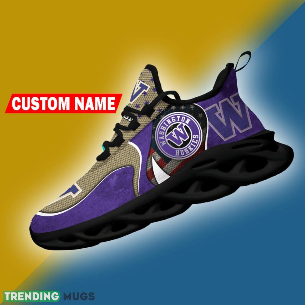 Washington Huskies NCAA Logo Flag Running Shoes Personalized Max Soul Sneakers Max Soul Washington Huskies NCAA Logo Flag Running Shoes Personalized Max Soul Sneakers Max Soul