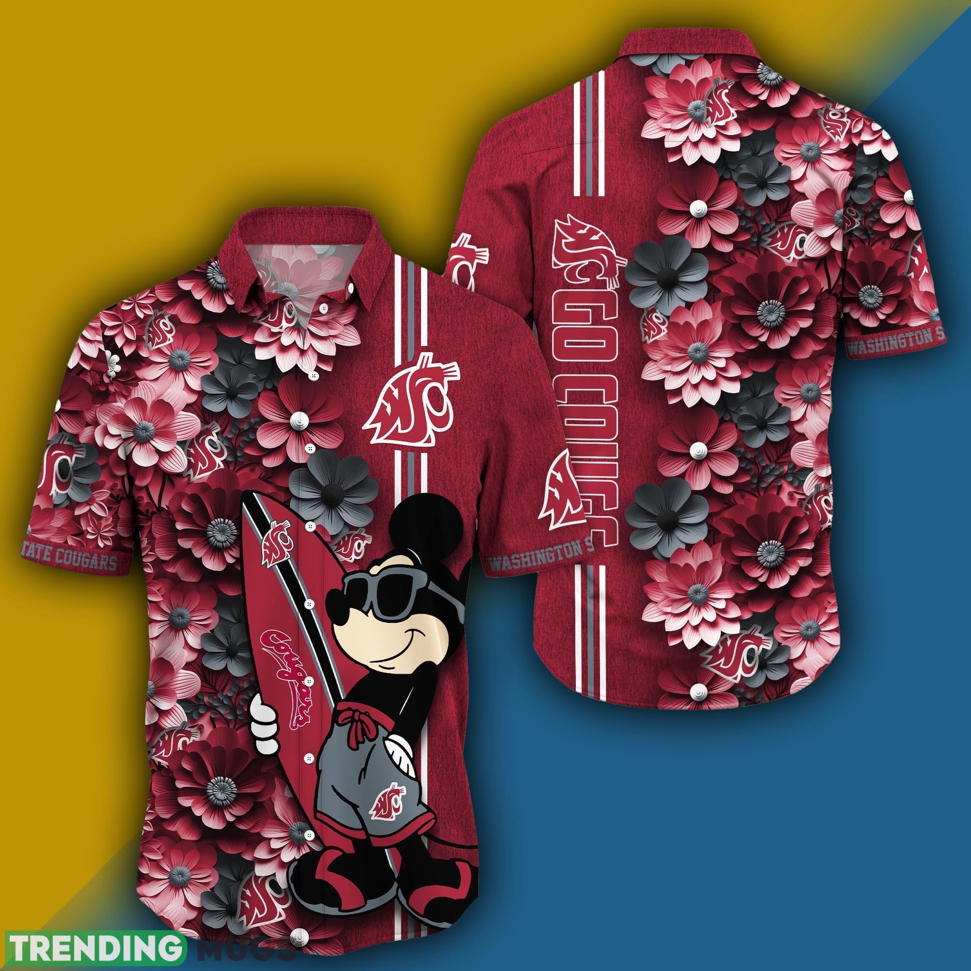 Washington State Cougars Aloha Mick Pattern Hawaiian Shirt For Fans - Washington State Cougars Aloha Mick Pattern Hawaiian Shirt Photo 2 Washington State Cougars Aloha Mick Pattern Hawaiian Shirt For Fans - Washington State Cougars Aloha Mick Pattern Hawaiian Shirt Photo 2