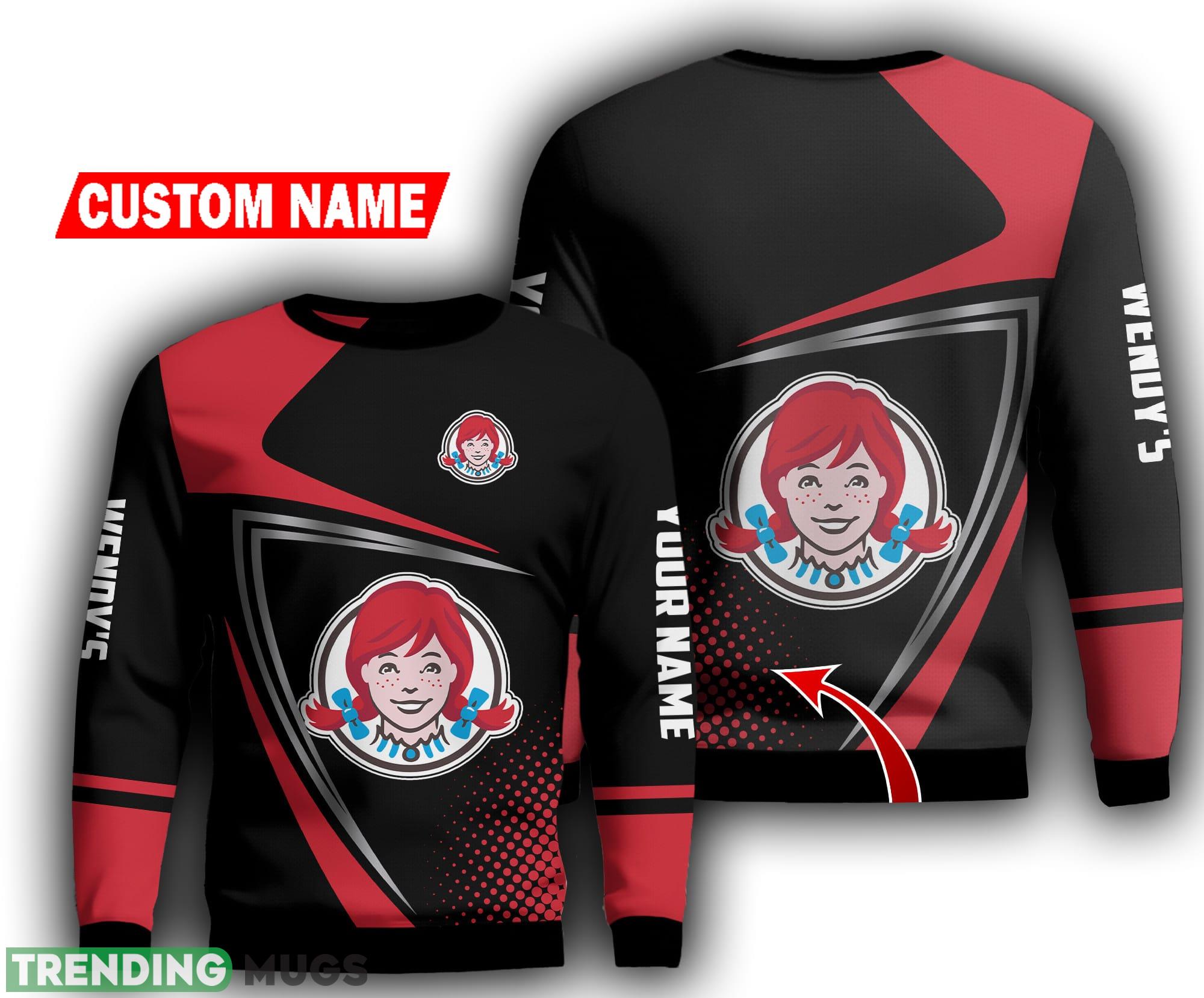 wendy's Brand Light Ugly Sweater cut AOP Christmas Sweatshirt Custom Name 3D Sweater wendy's Brand Light Ugly Sweater cut AOP Christmas Sweatshirt Custom Name - wendy's Brand Light Ugly Sweater cut AOP Christmas Sweatshirt Custom Name