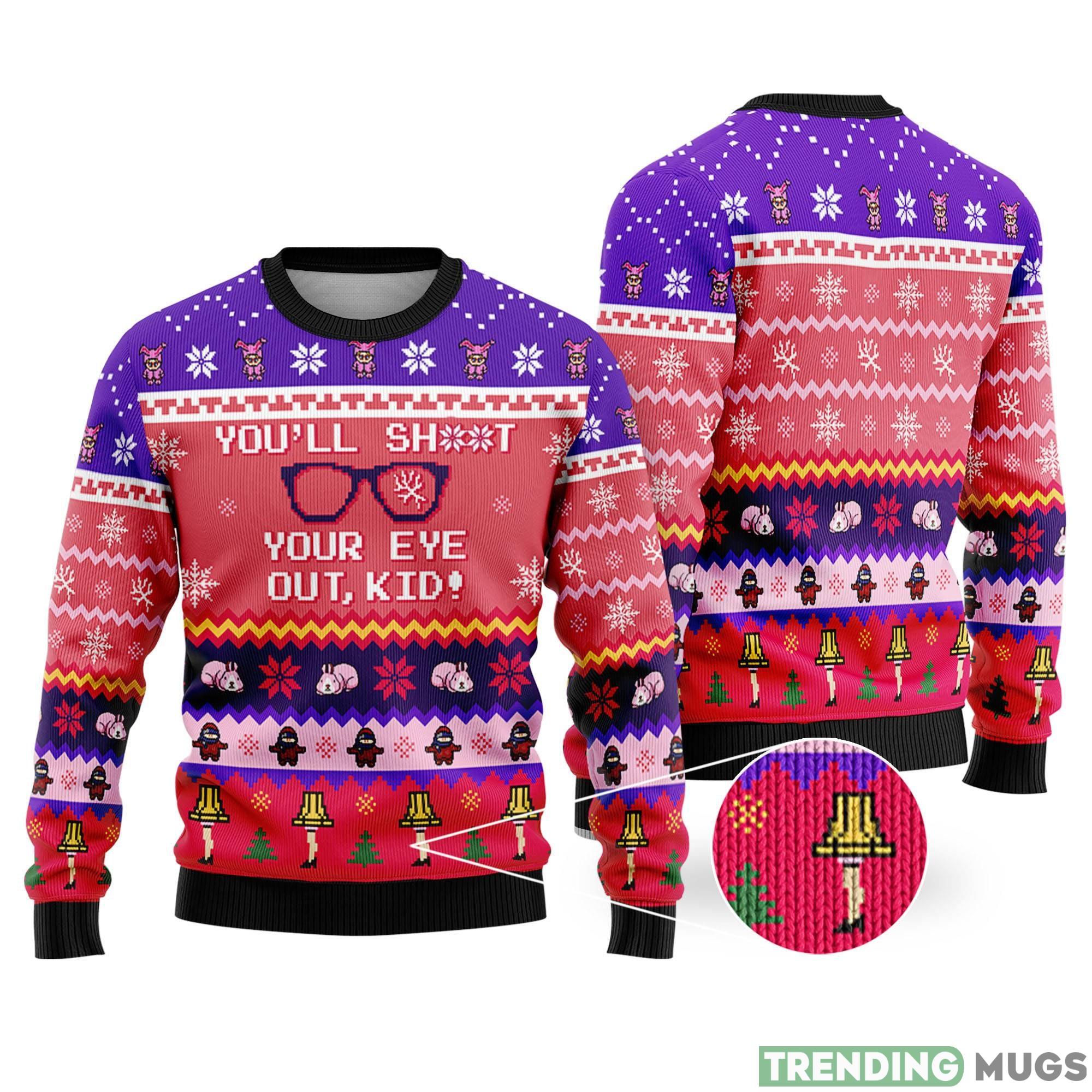 You'll Shoot Your Eye Out Ugly Sweater Ralphie Foot Lamp Christmas Story Ugly Christmas Sweater 3D Sweater You'll Shoot Your Eye Out Ugly Sweater Ralphie Foot Lamp Christmas Story Ugly Christmas Sweater - You'll Shoot Your Eye Out Ugly Sweater, Ralphie Foot Lamp Shirt, Christmas Story Ugly Christmas Sweater_1