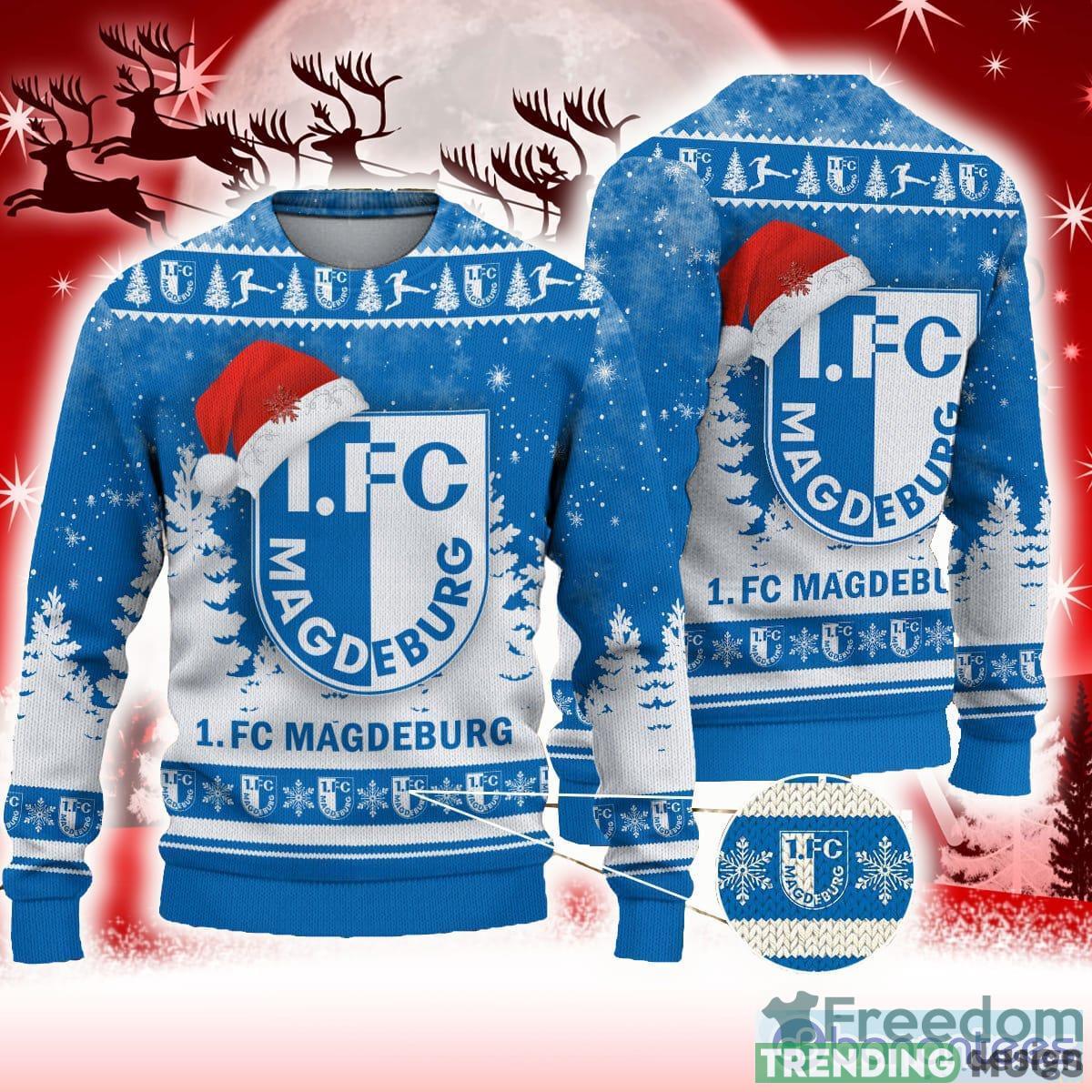 1. FC Magdeburg Blue Ribbed 3D Sweater All Over Printed For Men And Women Gift Christmas Holiday - 1. FC Magdeburg 3D Sweater Photo 1 1. FC Magdeburg Blue Ribbed 3D Sweater All Over Printed For Men And Women Gift Christmas Holiday - 1. FC Magdeburg 3D Sweater Photo 1