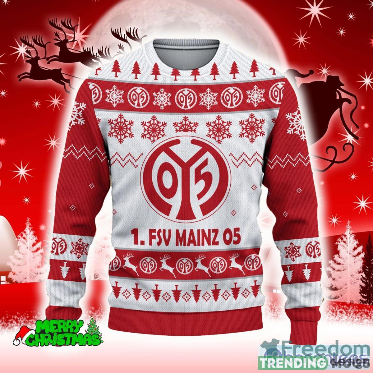 1. FSV Mainz 05 Red Wreath 3D Sweater All Over Printed For Men And Women Gift Christmas Holiday 3D Sweater 1. FSV Mainz 05 Red Wreath 3D Sweater All Over Printed For Men And Women Gift Christmas Holiday 3D Sweater