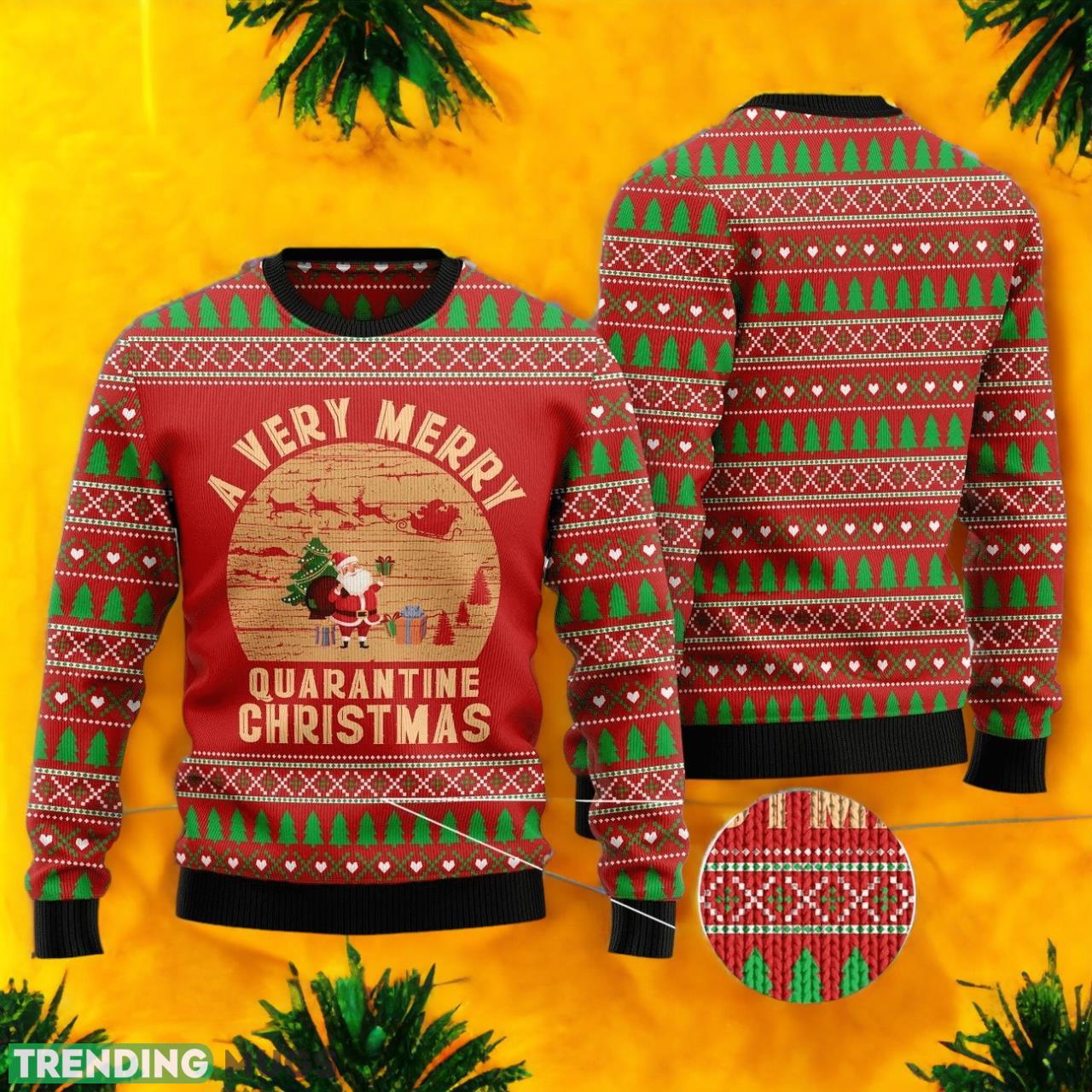 A Very Merry Quarantine Christmas Ugly Christmas Sweater For Men & Women Product Photo 1 A Very Merry Quarantine Christmas Ugly Christmas Sweater For Men & Women Product Photo 1