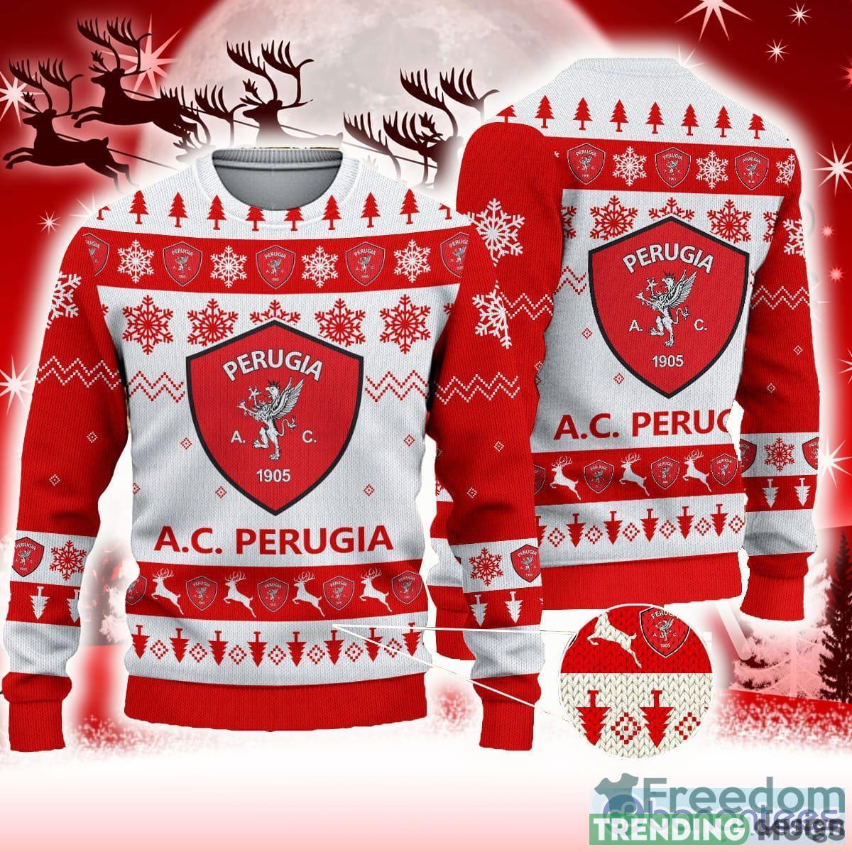 A.C. Perugia Red Decorate 3D Sweater All Over Printed For Men And Women Gift Christmas Holiday - A.C. Perugia 3D Sweater Photo 1 A.C. Perugia Red Decorate 3D Sweater All Over Printed For Men And Women Gift Christmas Holiday - A.C. Perugia 3D Sweater Photo 1