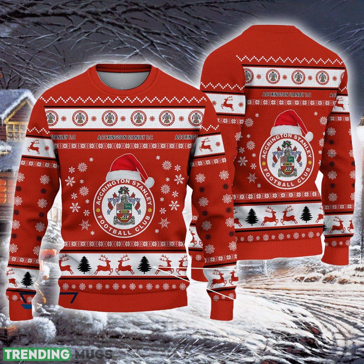 Accrington Stanley Traditional Efl Logo Team Ugly Christmas Sweater For Fans Gift Unisex Sweatshirt - Accrington Stanley Beach Efl Ugly Christmas Sweater For Fans Gift Accrington Stanley Traditional Efl Logo Team Ugly Christmas Sweater For Fans Gift Unisex Sweatshirt - Accrington Stanley Beach Efl Ugly Christmas Sweater For Fans Gift