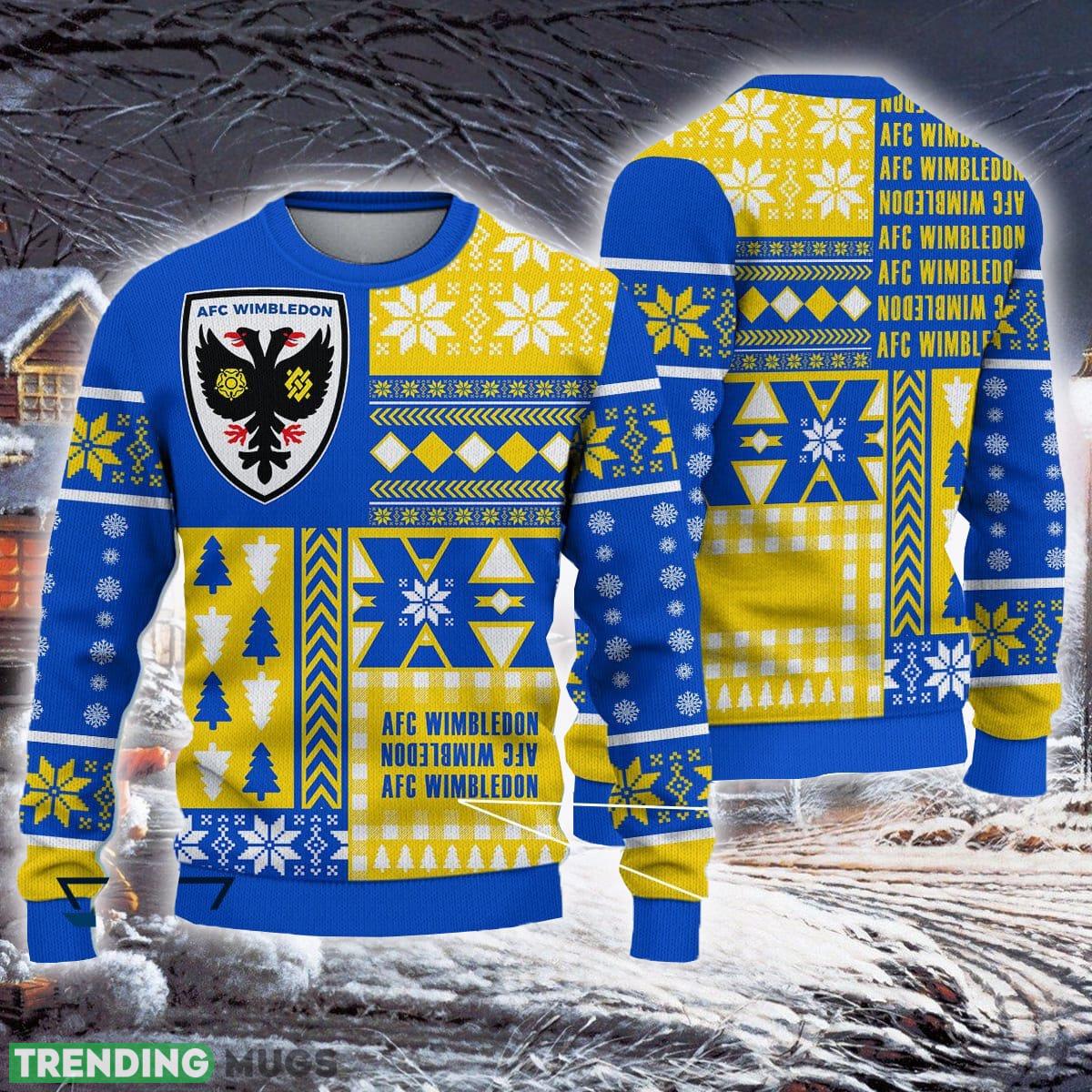 AFC Wimbledon Vibrant Efl Logo Team Ugly Christmas Sweater For Fans Gift Unisex Sweatshirt - AFC Wimbledon Exotic Efl Ugly Christmas Sweater For Fans Gift AFC Wimbledon Vibrant Efl Logo Team Ugly Christmas Sweater For Fans Gift Unisex Sweatshirt - AFC Wimbledon Exotic Efl Ugly Christmas Sweater For Fans Gift