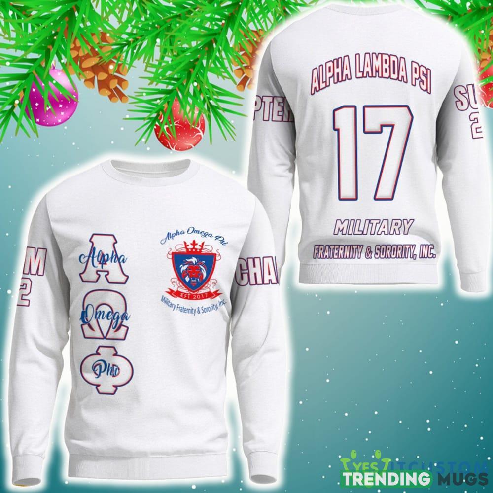 Alpha Omega Phi White 3D Sweater Community Personalized Logo For Men And Women Gift Christmas - Alpha Omega Phi (White) 3D SweaterChristmas_1 Alpha Omega Phi White 3D Sweater Community Personalized Logo For Men And Women Gift Christmas - Alpha Omega Phi (White) 3D SweaterChristmas_1