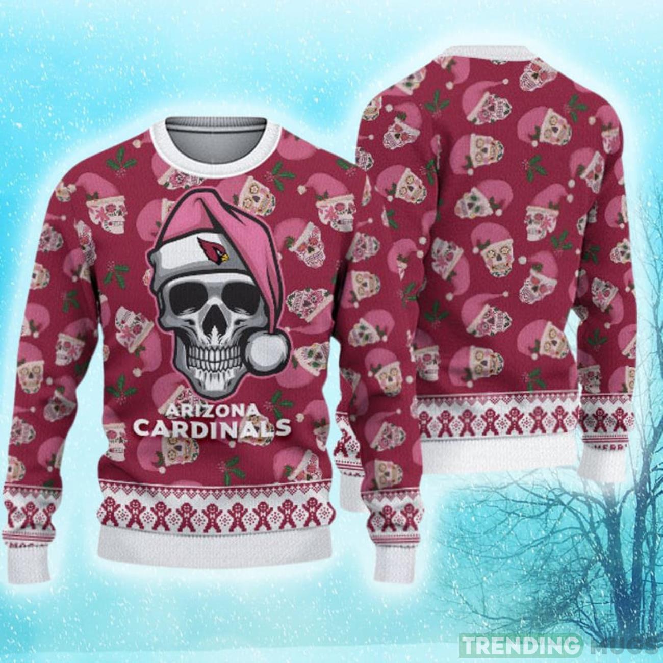 Arizona Cardinals Christmas Skull Hot Trending Ugly Sweater For Real Fans Product Photo 1 Arizona Cardinals Christmas Skull Hot Trending Ugly Sweater For Real Fans Product Photo 1