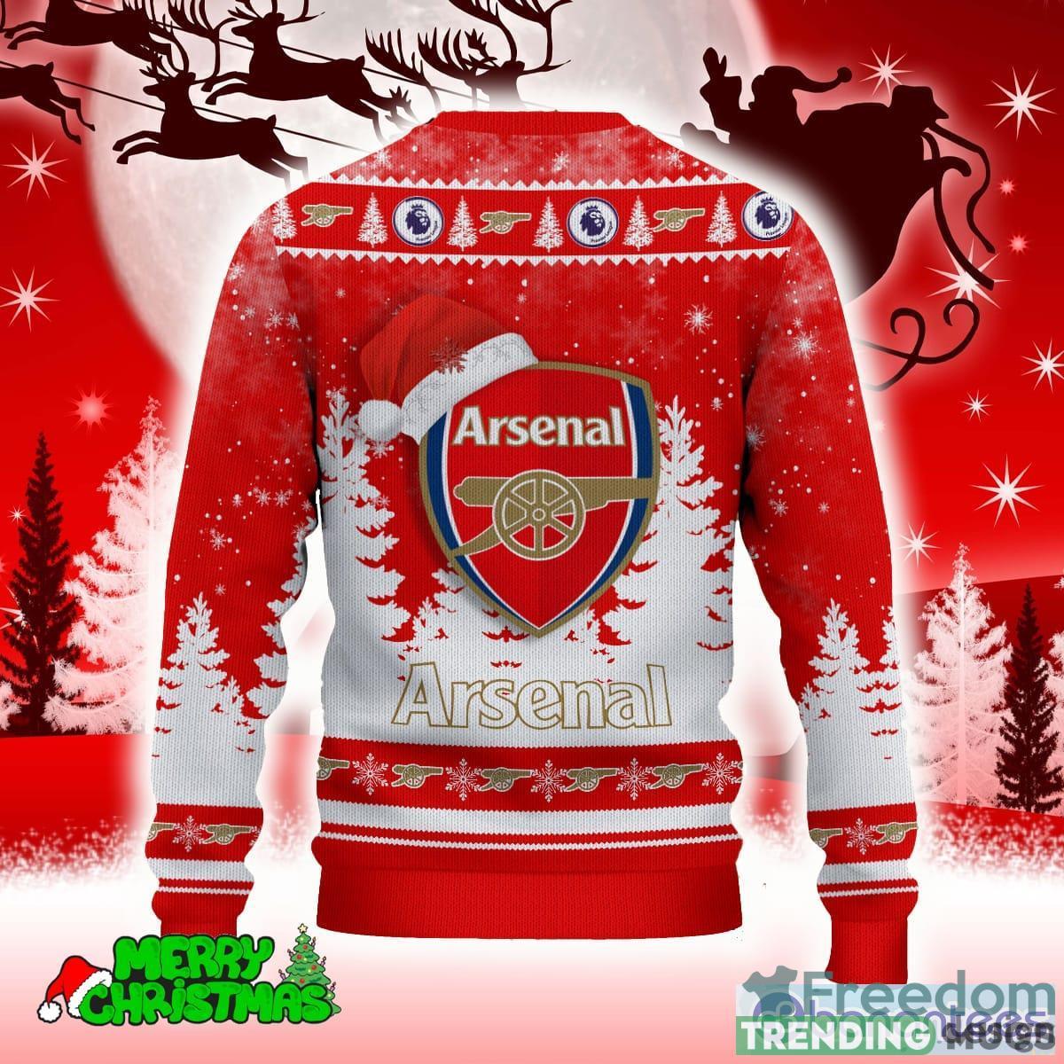Arsenal F.C. Red Frosty 3D Sweater All Over Printed For Men And Women Gift Christmas Holiday 3D Sweater Arsenal F.C. Red Frosty 3D Sweater All Over Printed For Men And Women Gift Christmas Holiday 3D Sweater