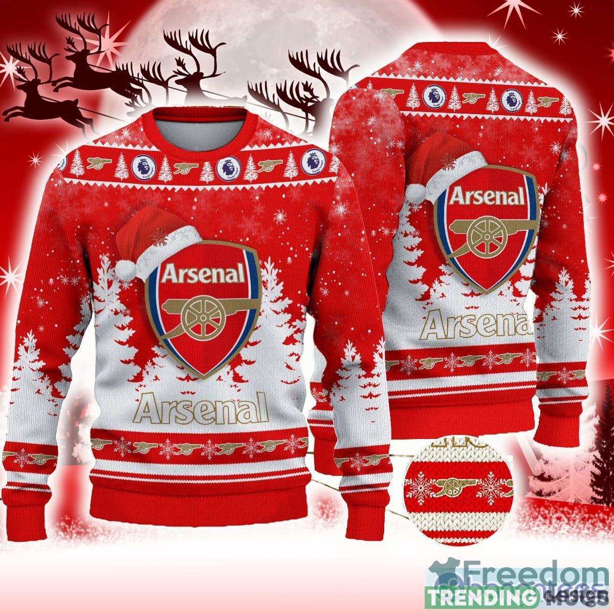 Arsenal F.C. Red Frosty 3D Sweater All Over Printed For Men And Women Gift Christmas Holiday - Arsenal F.C. 3D Sweater Photo 1 Arsenal F.C. Red Frosty 3D Sweater All Over Printed For Men And Women Gift Christmas Holiday - Arsenal F.C. 3D Sweater Photo 1