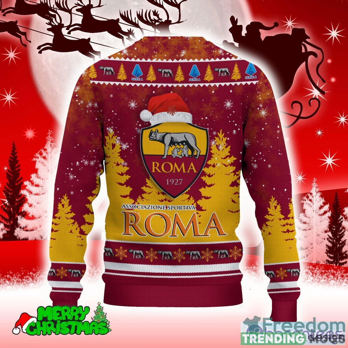 AS Roma Red Woven 3D Sweater All Over Printed For Men And Women Gift Christmas Holiday 3D Sweater AS Roma Red Woven 3D Sweater All Over Printed For Men And Women Gift Christmas Holiday 3D Sweater