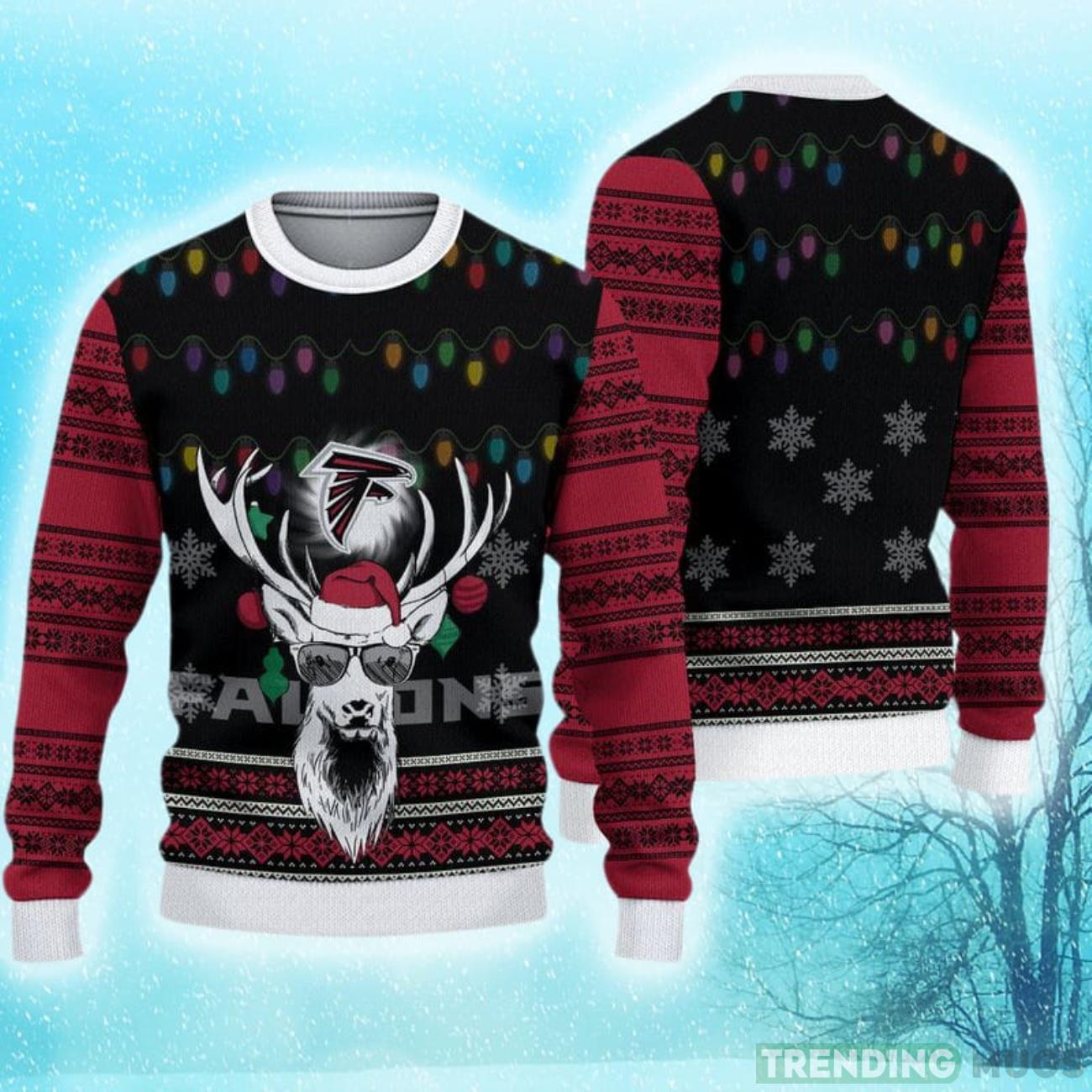 Atlanta Falcons Christmas Reindeer Hot Trending Ugly Sweater For Fans Product Photo 1 Atlanta Falcons Christmas Reindeer Hot Trending Ugly Sweater For Fans Product Photo 1