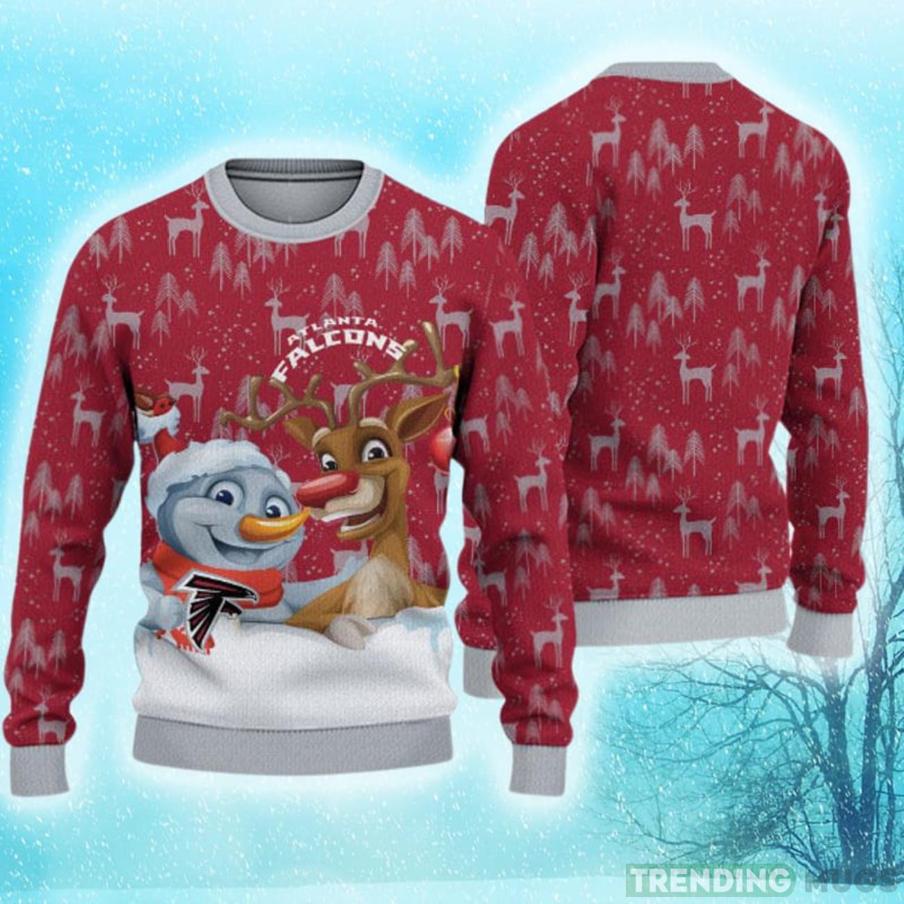 Atlanta Falcons Christmas Reindeer Hot Trending Ugly Sweater For Men Women Product Photo 1 Atlanta Falcons Christmas Reindeer Hot Trending Ugly Sweater For Men Women Product Photo 1