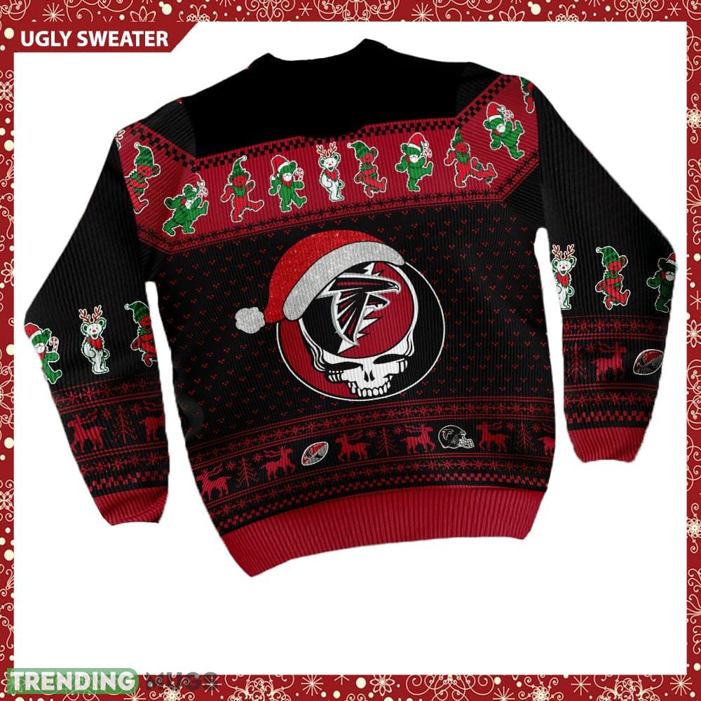Atlanta Falcons Grateful Dead SKull And Bears NFL Ugly Christmas Sweater - Atlanta Falcons Grateful Dead SKull And Bears NFL Ugly Christmas Sweater Atlanta Falcons Grateful Dead SKull And Bears NFL Ugly Christmas Sweater - Atlanta Falcons Grateful Dead SKull And Bears NFL Ugly Christmas Sweater