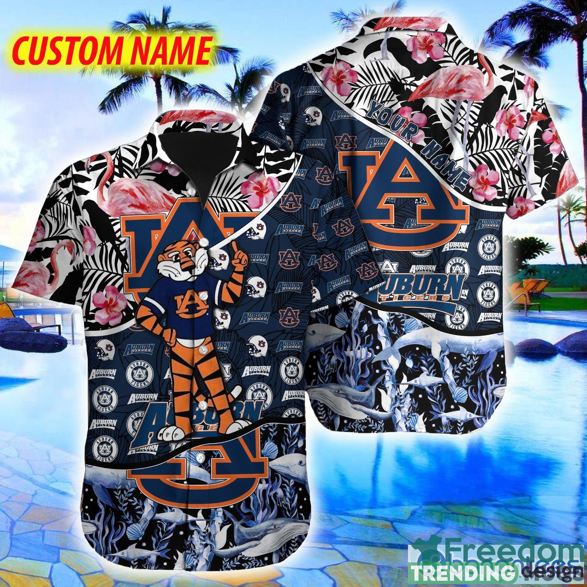 Auburn Tigers NCAA Custom Name Flamingo Flower Pink Logo Funny Hawaiian Shirt - Auburn Tigers NCAA Custom Name Flamingo Flower Pink Logo Funny Hawaiian Shirt Auburn Tigers NCAA Custom Name Flamingo Flower Pink Logo Funny Hawaiian Shirt - Auburn Tigers NCAA Custom Name Flamingo Flower Pink Logo Funny Hawaiian Shirt