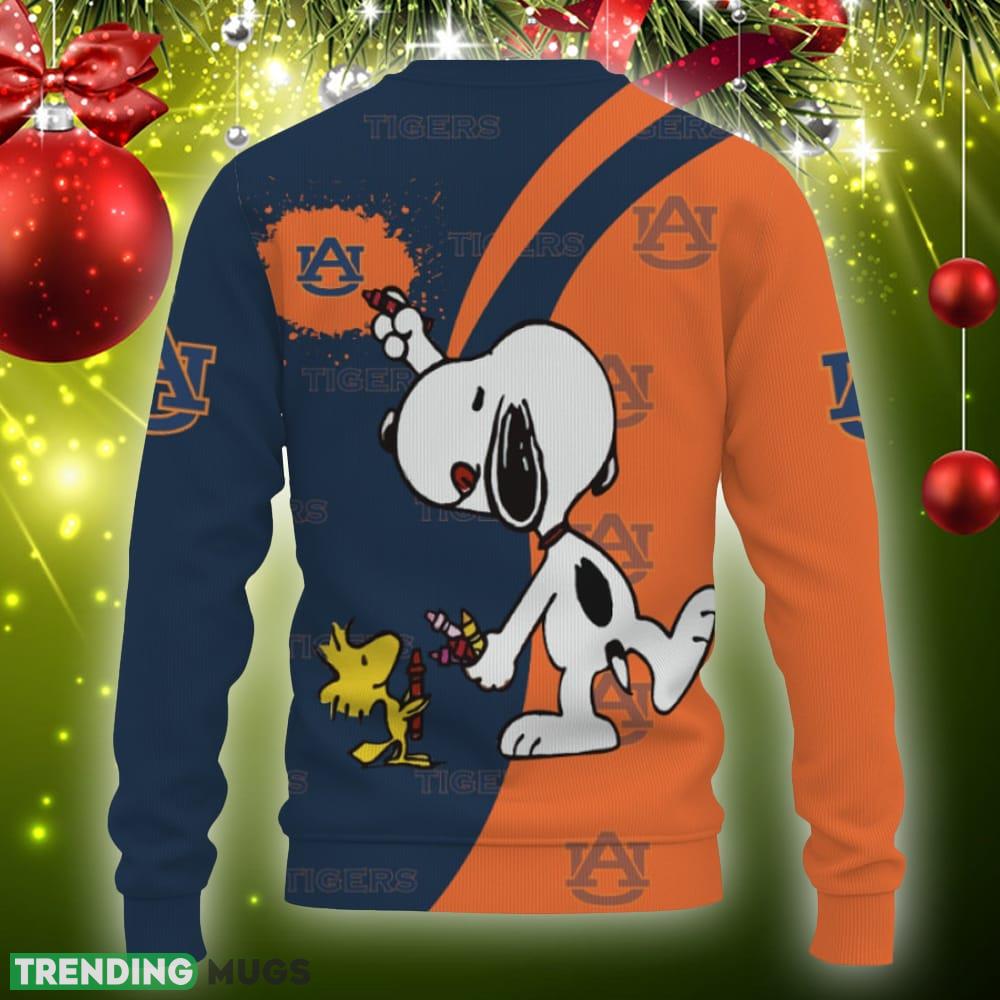 Auburn Tigers Snoopy Cute Heart American Sports Team Knitted Christmas Sweater Gift Holidays 3D Sweater Auburn Tigers Snoopy Cute Heart American Sports Team Knitted Christmas Sweater Gift Holidays 3D Sweater
