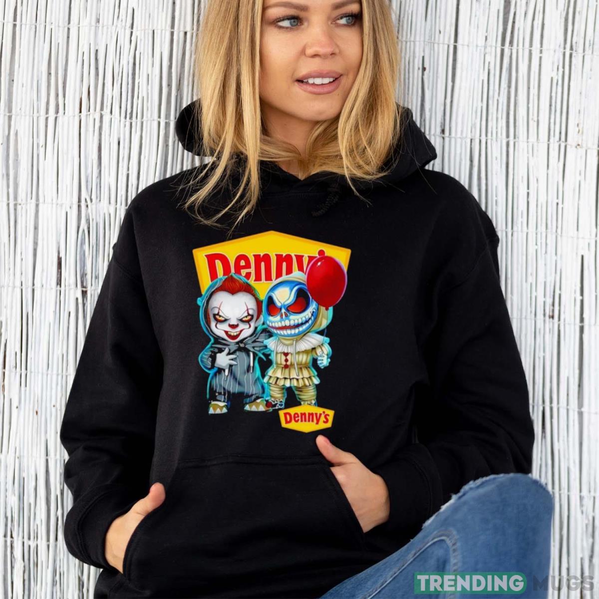 baby Jack Skellington and baby Pennywise Denny’s halloween shirt Dark Shirt baby Jack Skellington and baby Pennywise Denny’s halloween shirt Dark Shirt