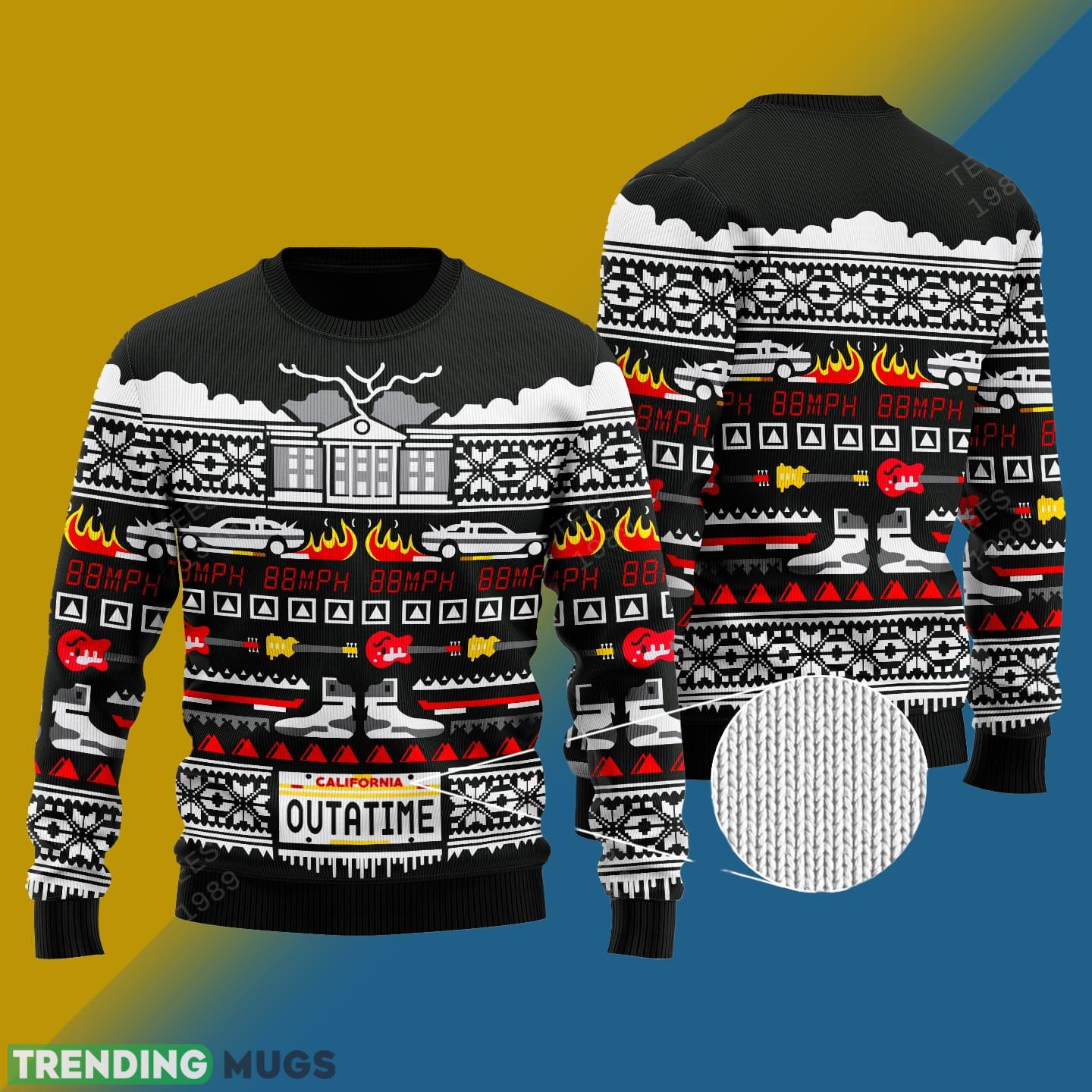 Back To The Futures Knitted Xmas Sweater Gift Men And Women - Back To The Future Sweaters Back To The Futures Knitted Xmas Sweater Gift Men And Women - Back To The Future Sweaters