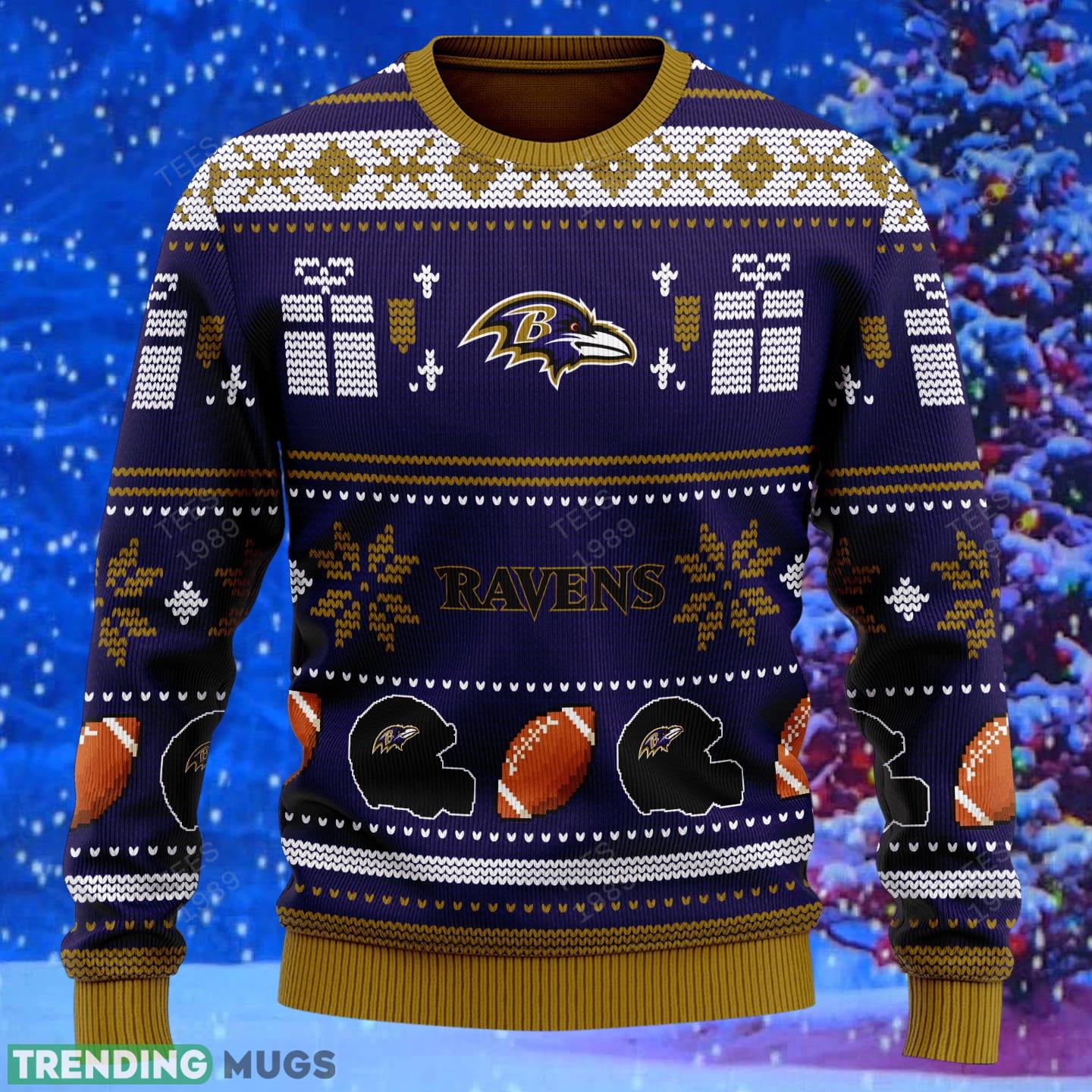 Baltimore Ravens Design NFL Snowflakes Reindeer 3D Sweater Custom Number And Name 3D Sweater Baltimore Ravens Design NFL Snowflakes Reindeer 3D Sweater Custom Number And Name 3D Sweater