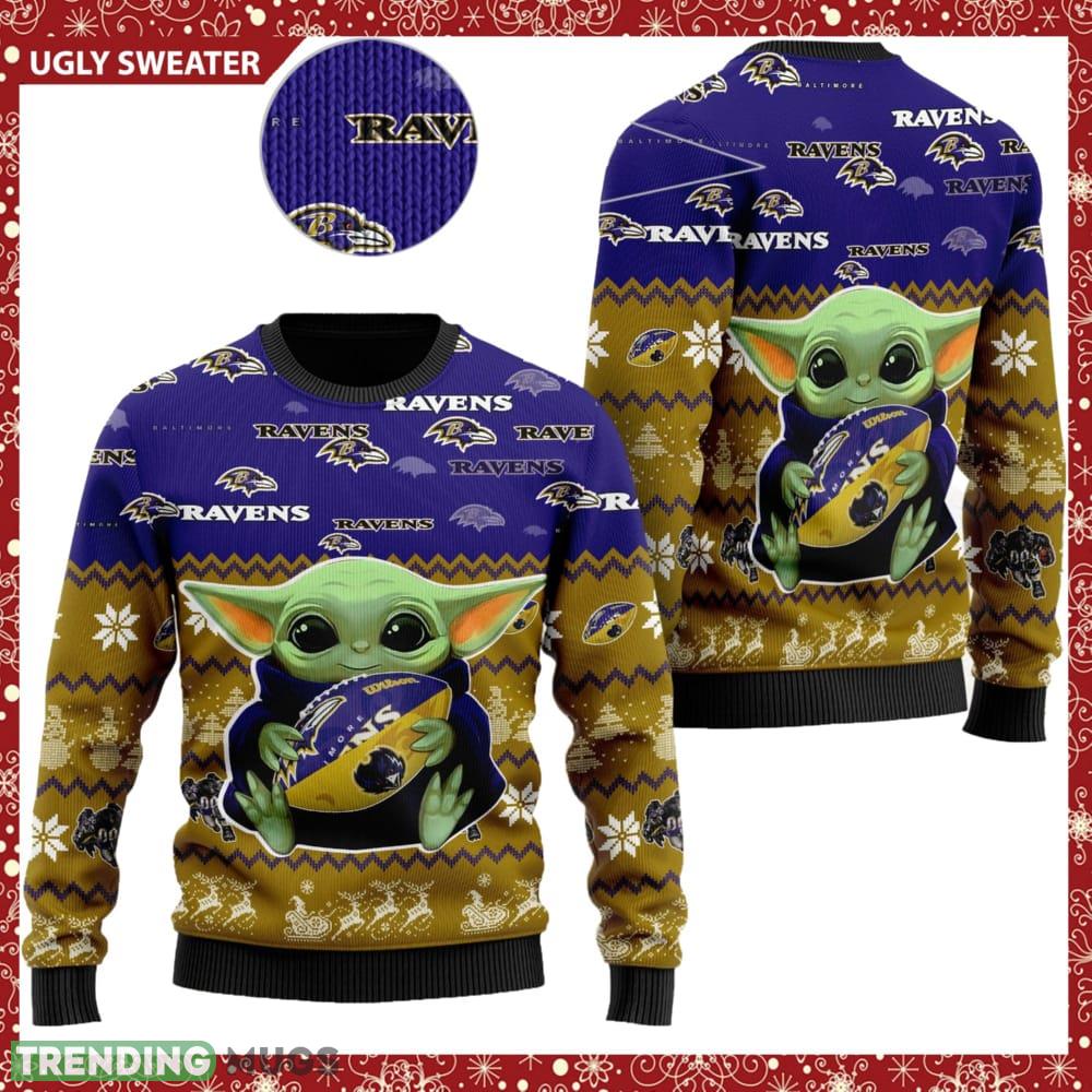 Baltimore Ravens NFL Star Wars Baby Yoda Knitted Christmas Sweater AOP Holiday - Baltimore Ravens NFL Star Wars Baby Yoda Knitted Christmas Sweater AOP Holiday Baltimore Ravens NFL Star Wars Baby Yoda Knitted Christmas Sweater AOP Holiday - Baltimore Ravens NFL Star Wars Baby Yoda Knitted Christmas Sweater AOP Holiday