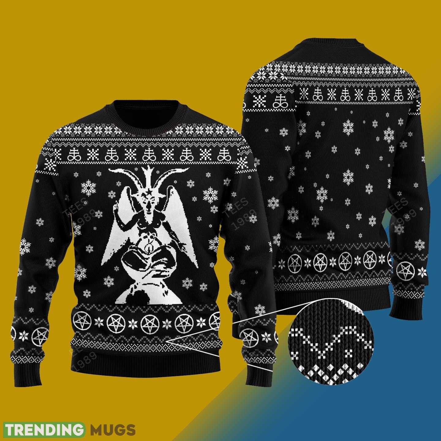 Baphomet Ugly Knitted Xmas Sweater Gift Men And Women - Baphomet Ugly Sweater Baphomet Ugly Knitted Xmas Sweater Gift Men And Women - Baphomet Ugly Sweater